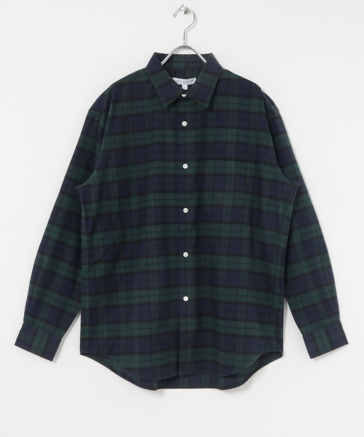 『UR TECH』レギュラーカラーシャツ BLACKWATCH S