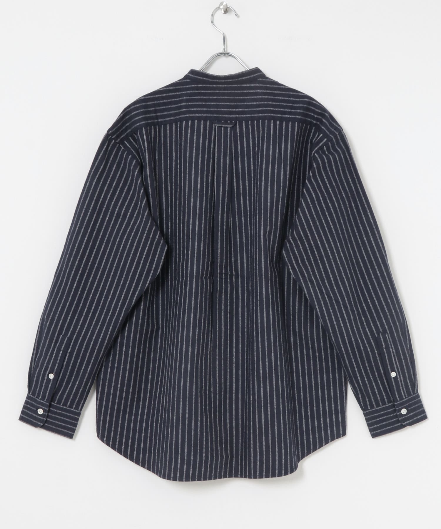 『UR TECH』バンドカラーシャツ STRIPE S