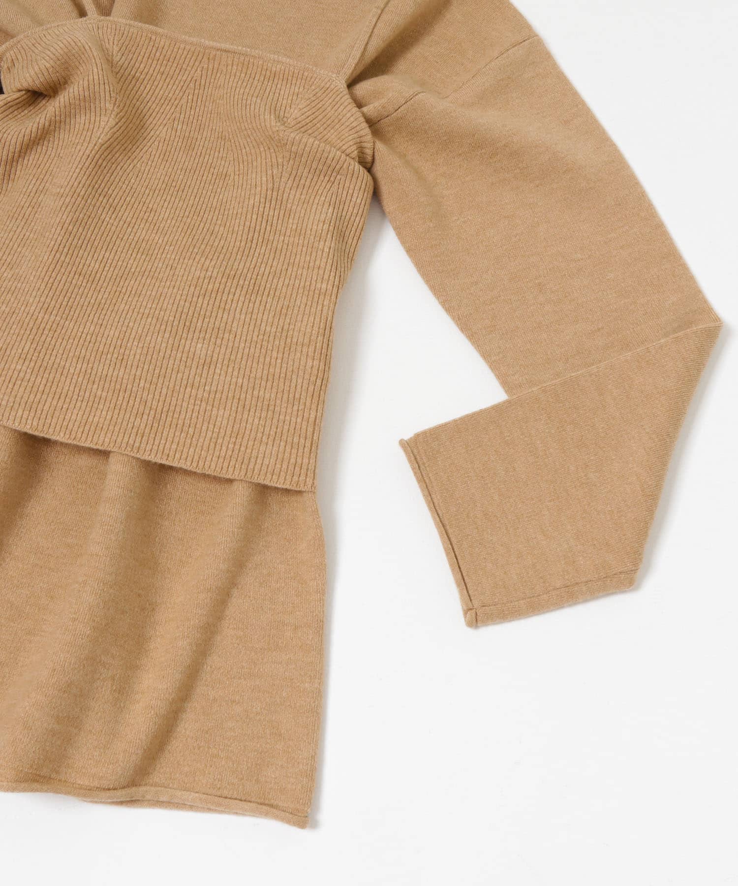 レイヤードニット BEIGE FREE