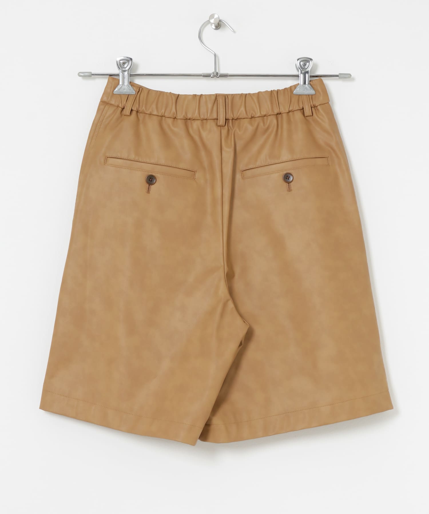 フェイクレザーハーフパンツ CAMEL 36