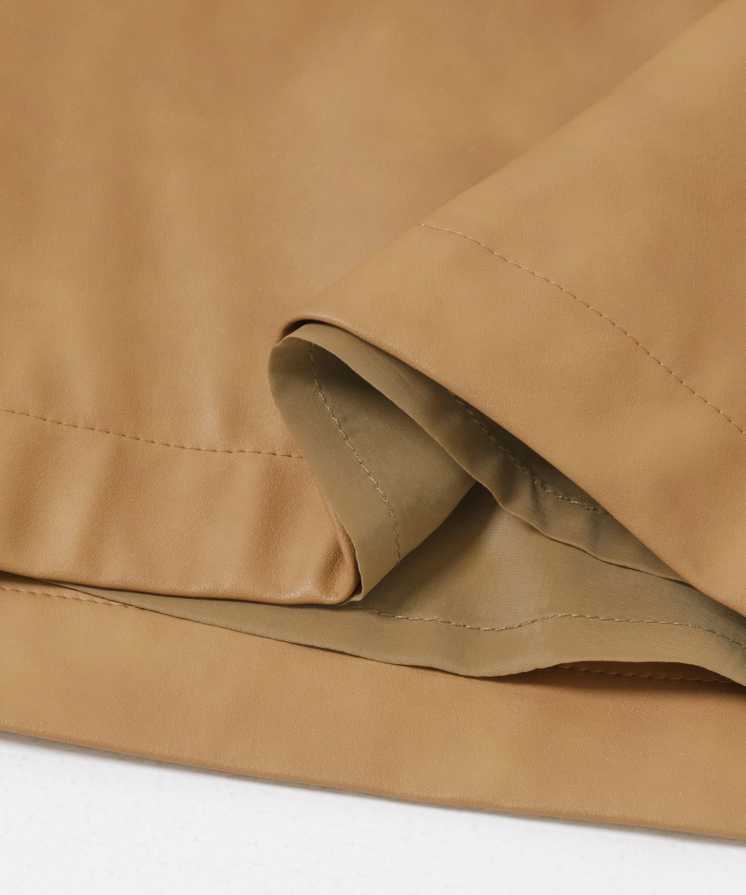 フェイクレザーハーフパンツ CAMEL 36