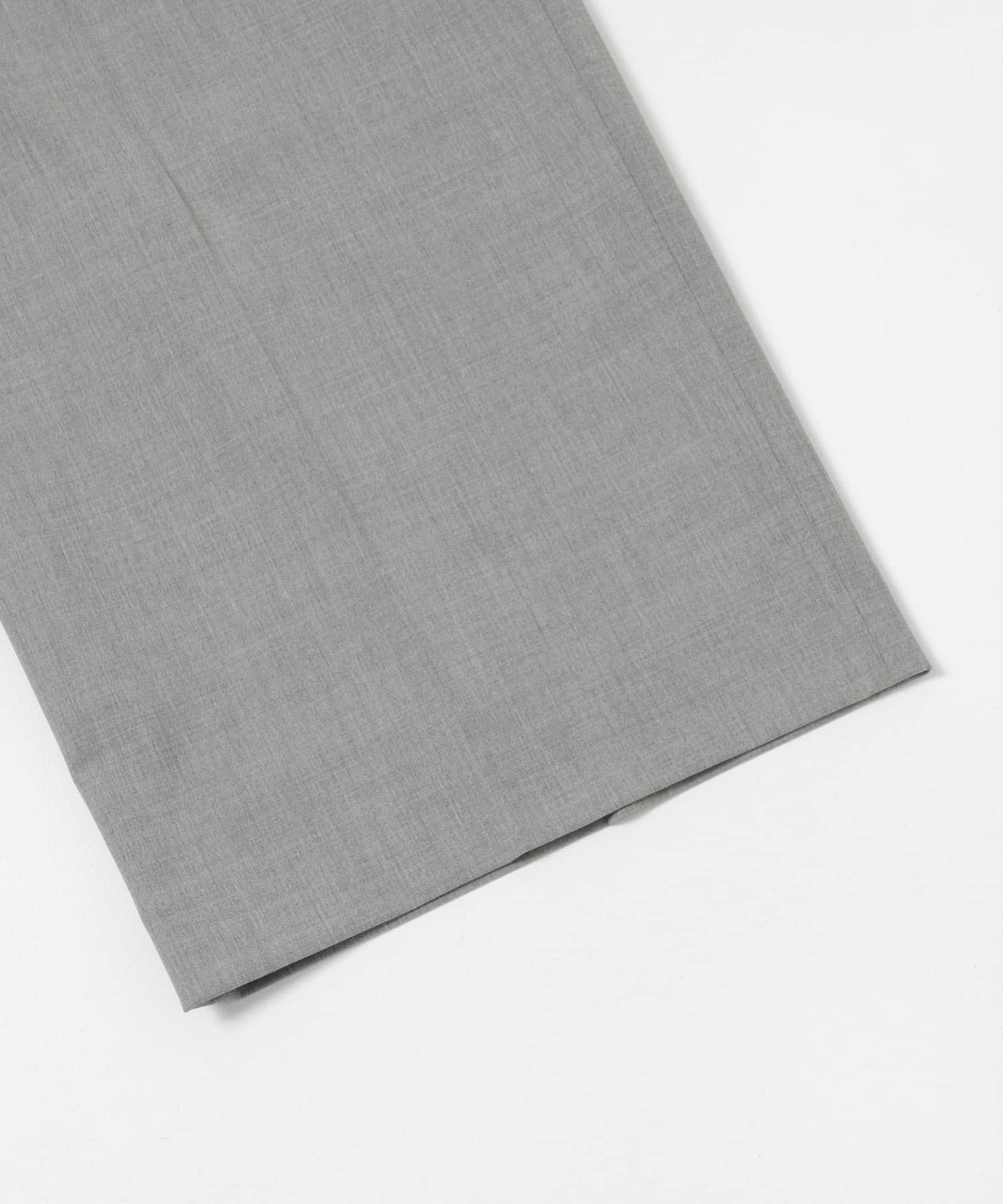ウール混梳毛ワンタックワイドパンツ GRAY 36