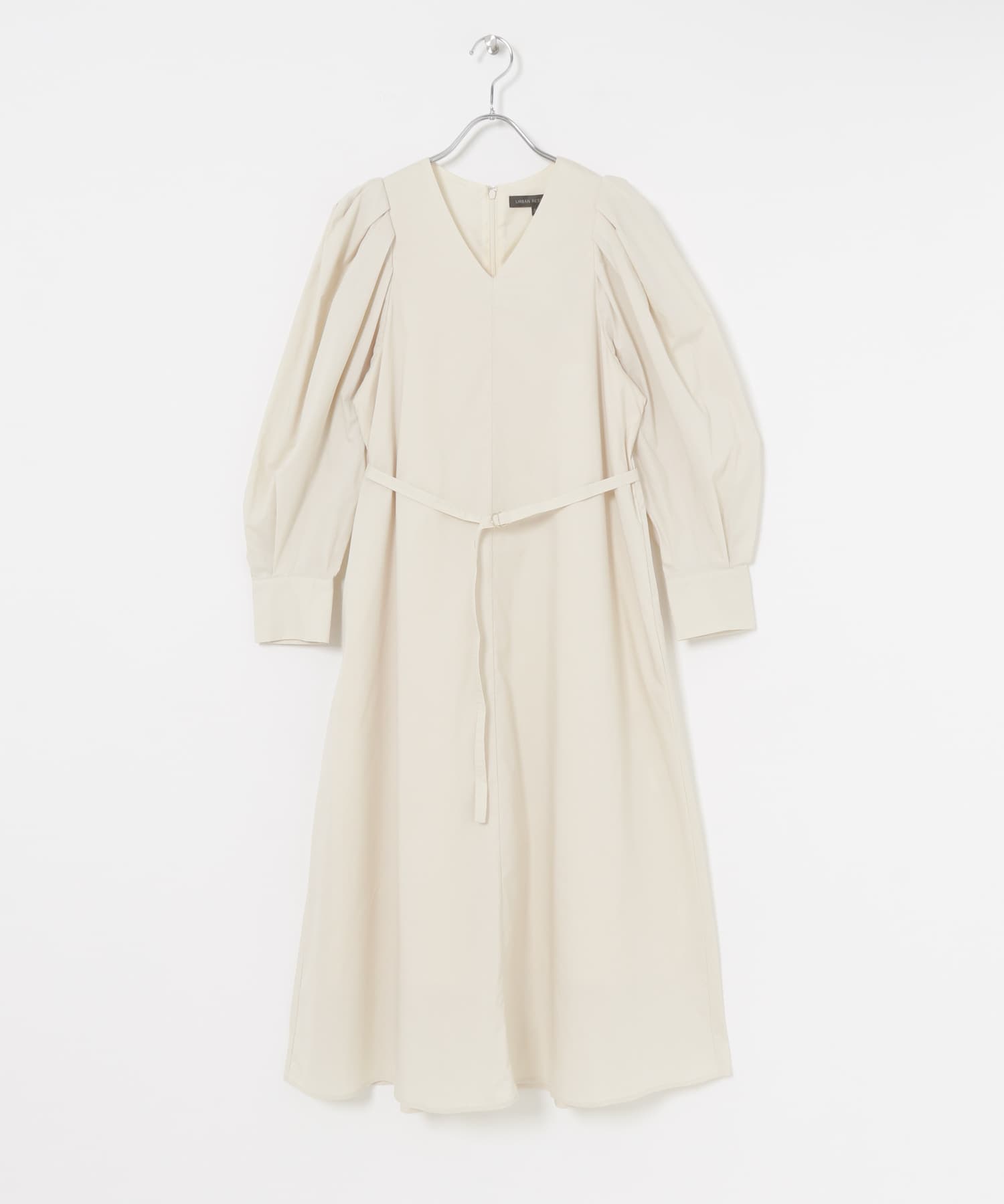 袖ボリュームAラインワンピース L.BEIGE 36