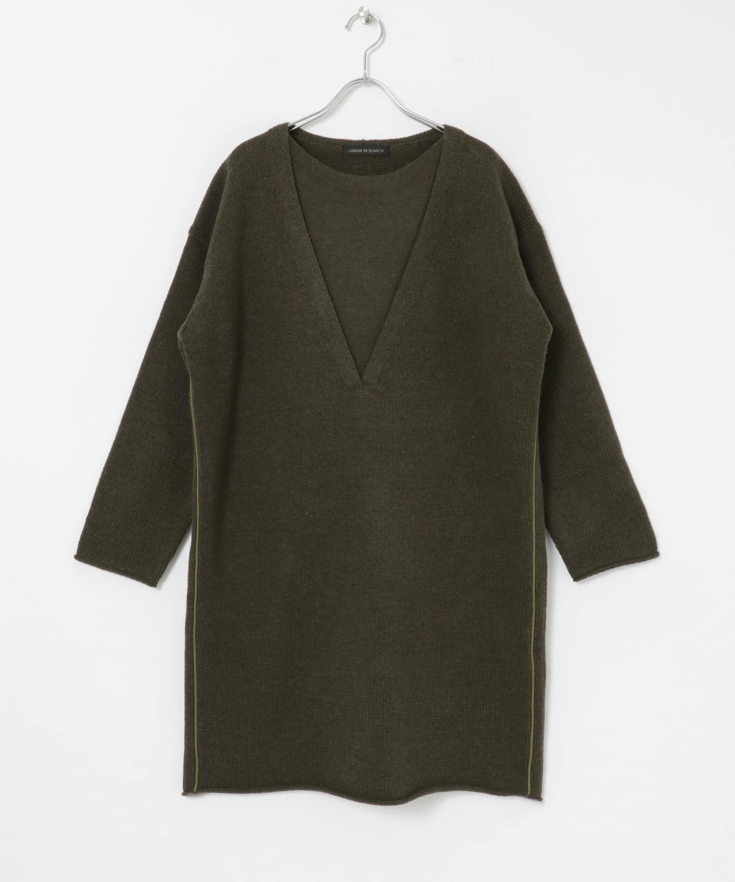 レイヤード風ニットワンピース KHK BROWN FREE