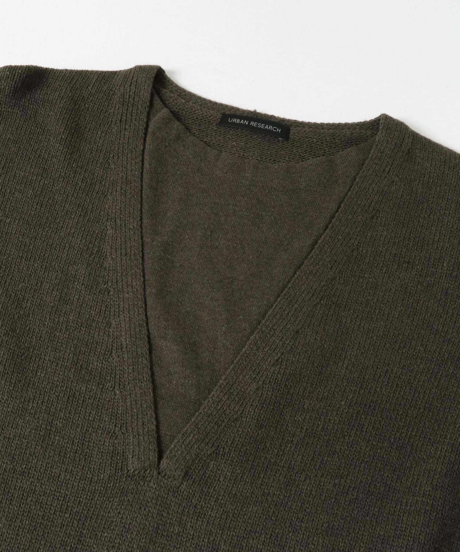 レイヤード風ニットワンピース KHK BROWN FREE