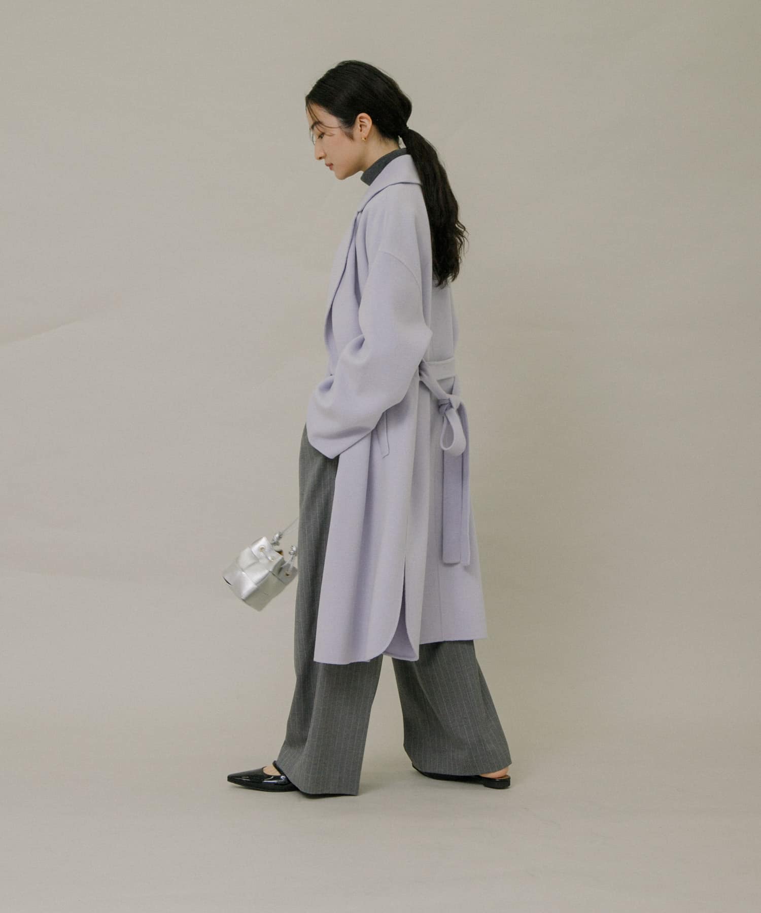 URBAN RESEARCH iD　ウールビーバーロングコート リバーチェスターロングコート(36 LAVENDER): アウター｜URBAN