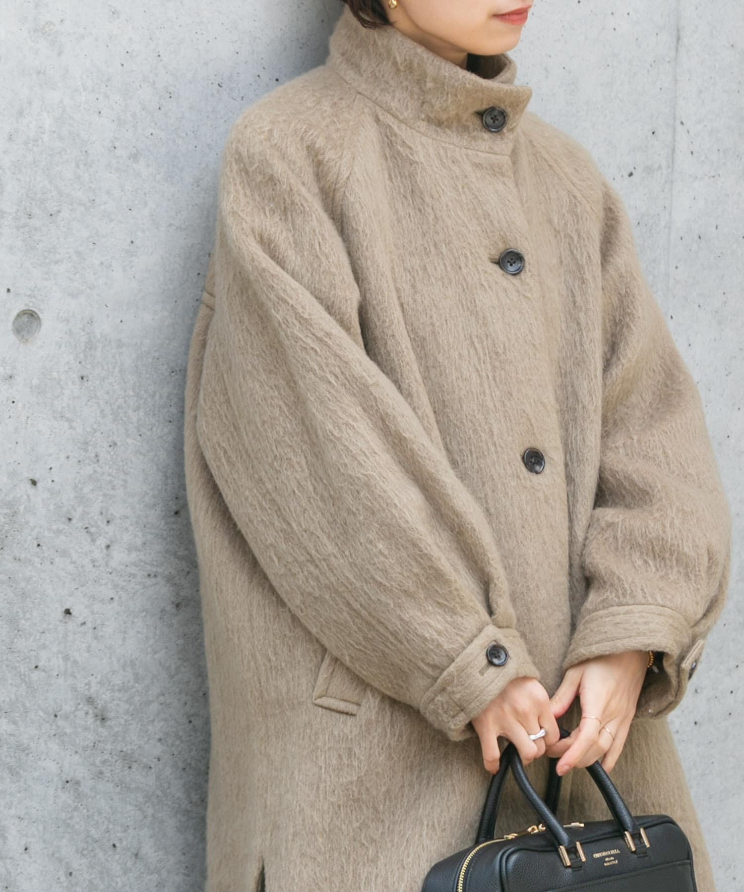 バルカラーシャギーコート(FREE BEIGE): アウター｜URBAN