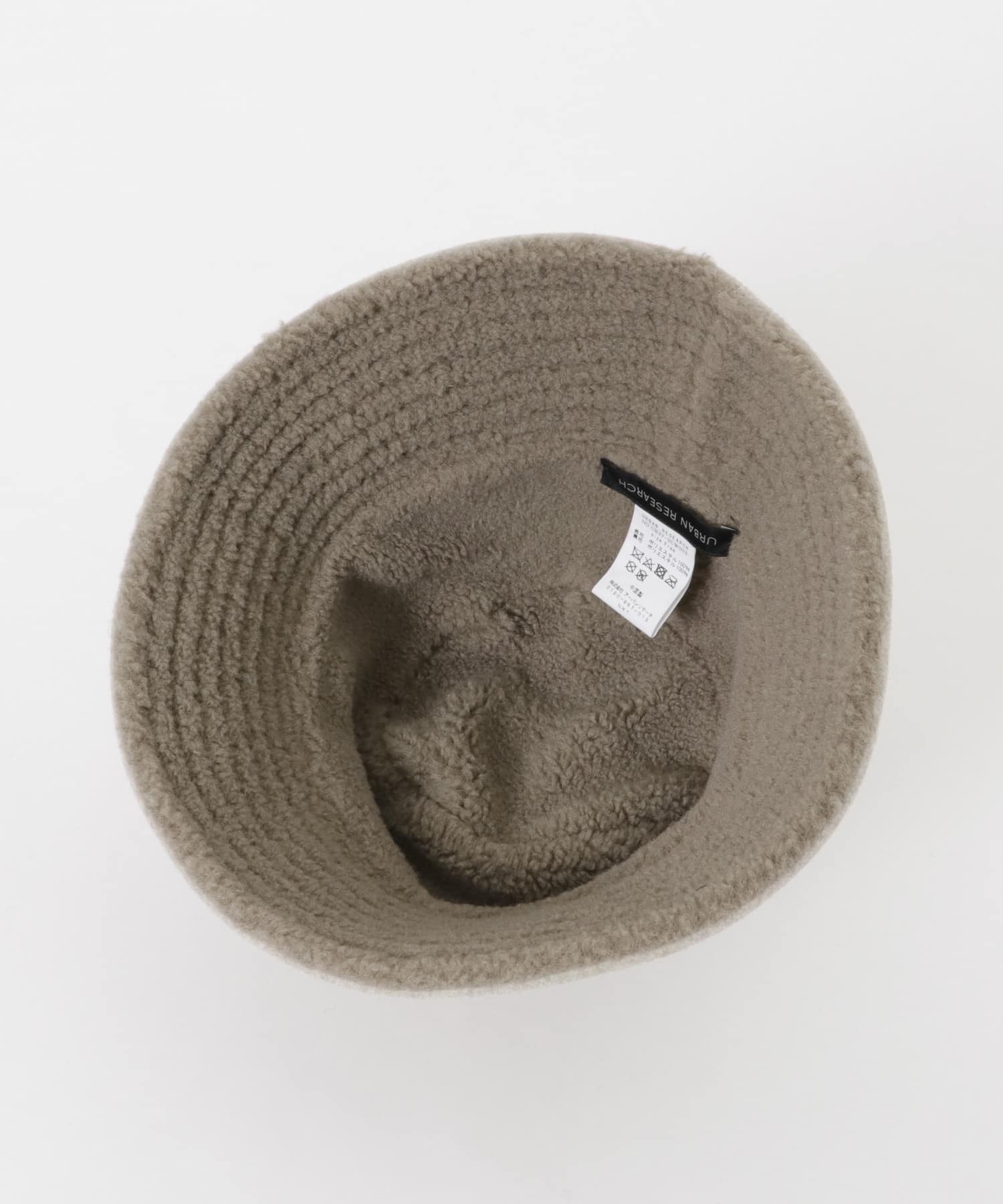 リバーシブルボアバケットハット BEIGE FREE