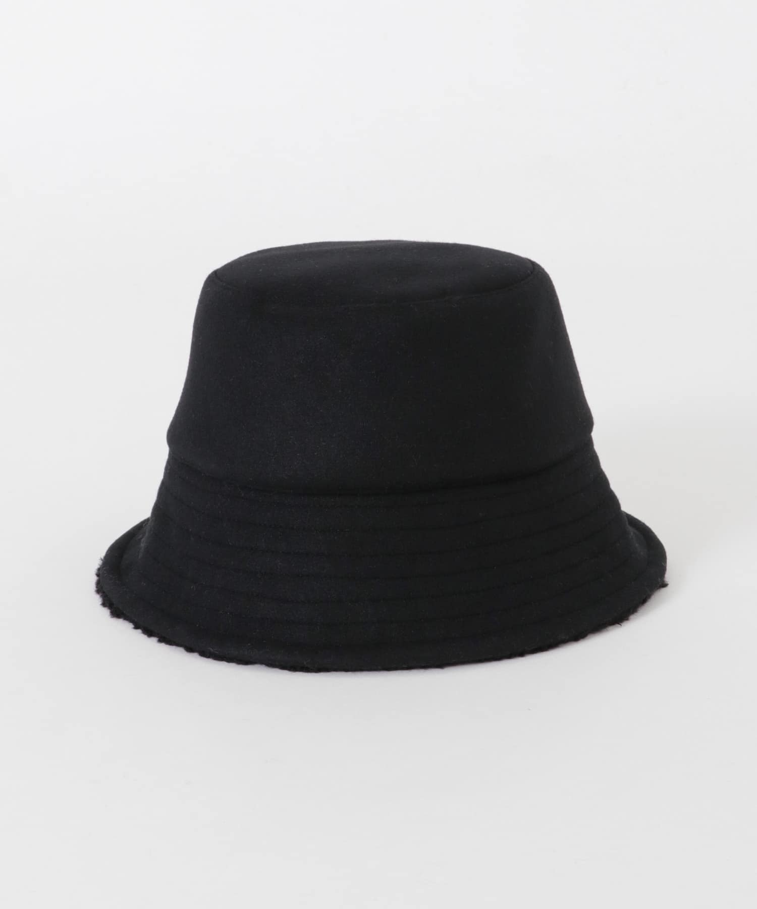 リバーシブルボアバケットハット BLACK FREE