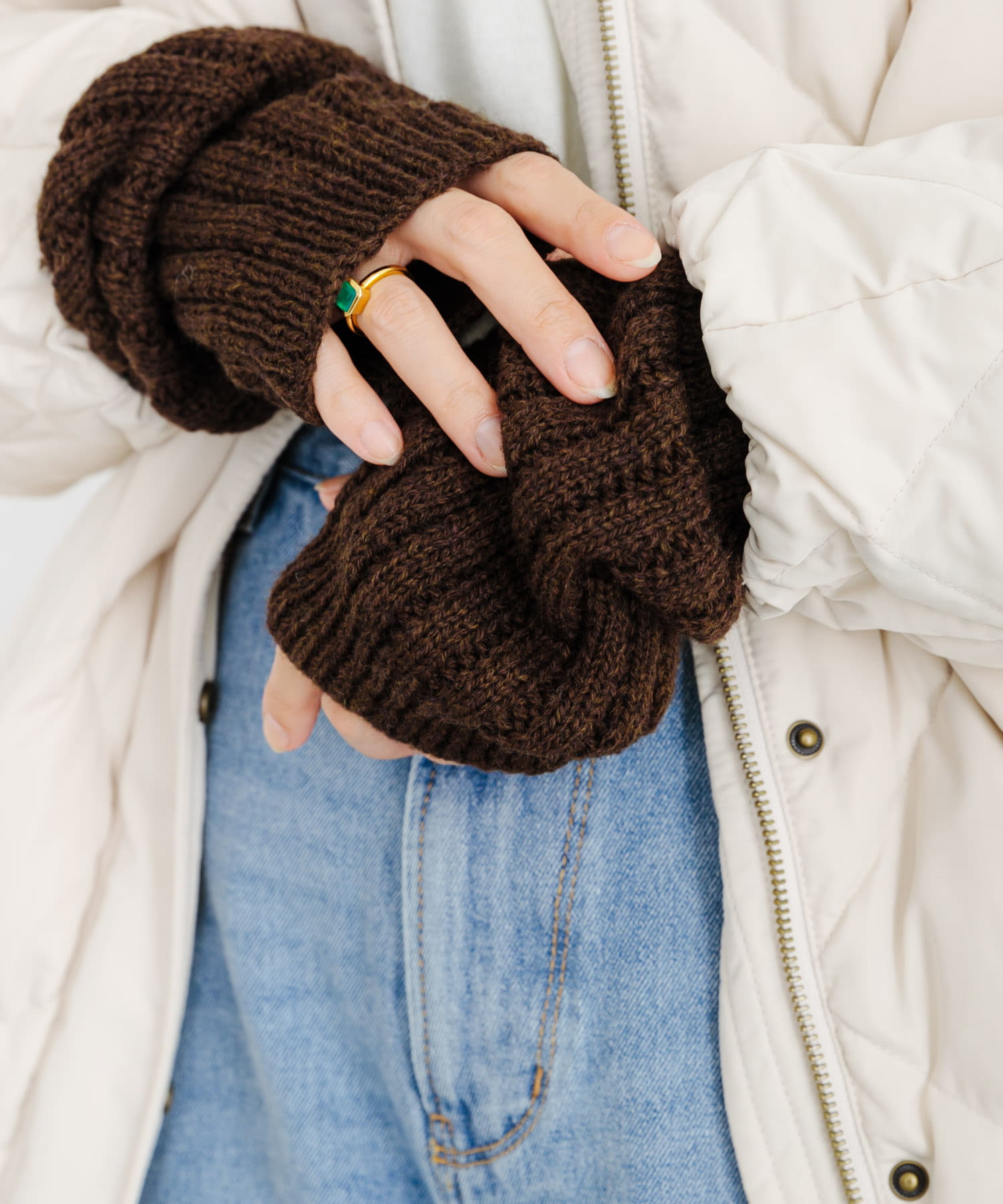 アームウォーマー BROWN FREE