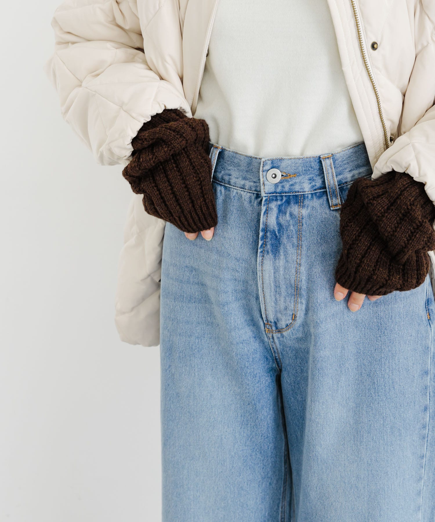 アームウォーマー BROWN FREE