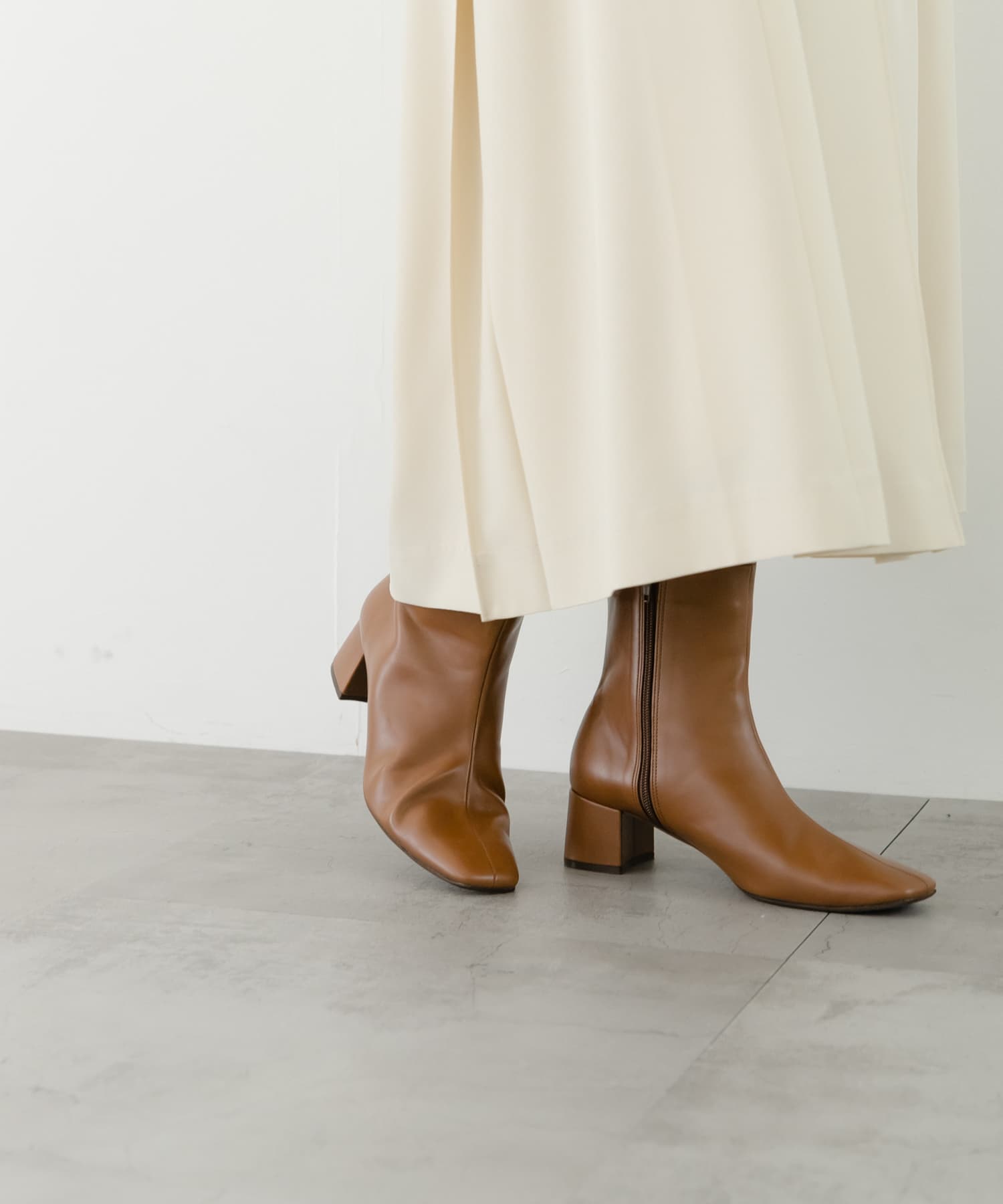 『MADE IN JAPAN』スクエアトゥブーツ BROWN 36