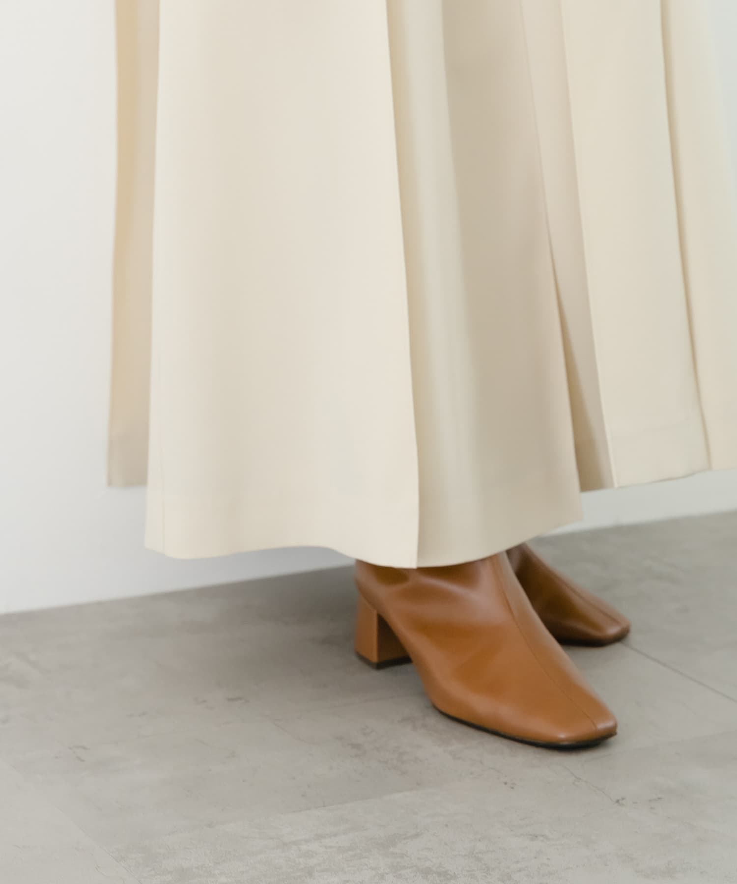 『MADE IN JAPAN』スクエアトゥブーツ BROWN 36