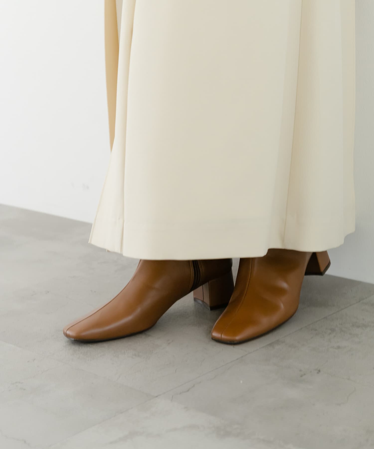 『MADE IN JAPAN』スクエアトゥブーツ BROWN 36