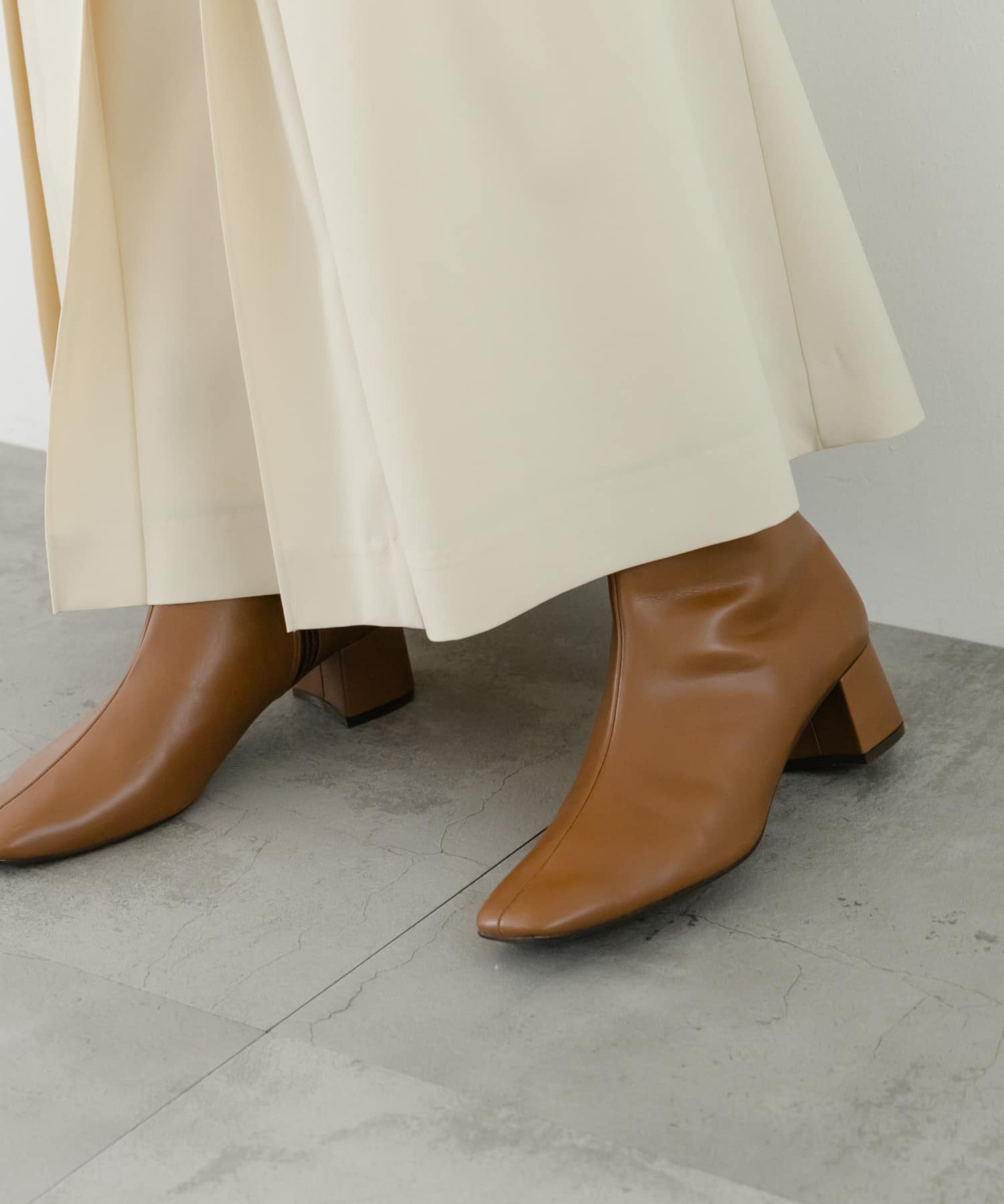 『MADE IN JAPAN』スクエアトゥブーツ BROWN 36