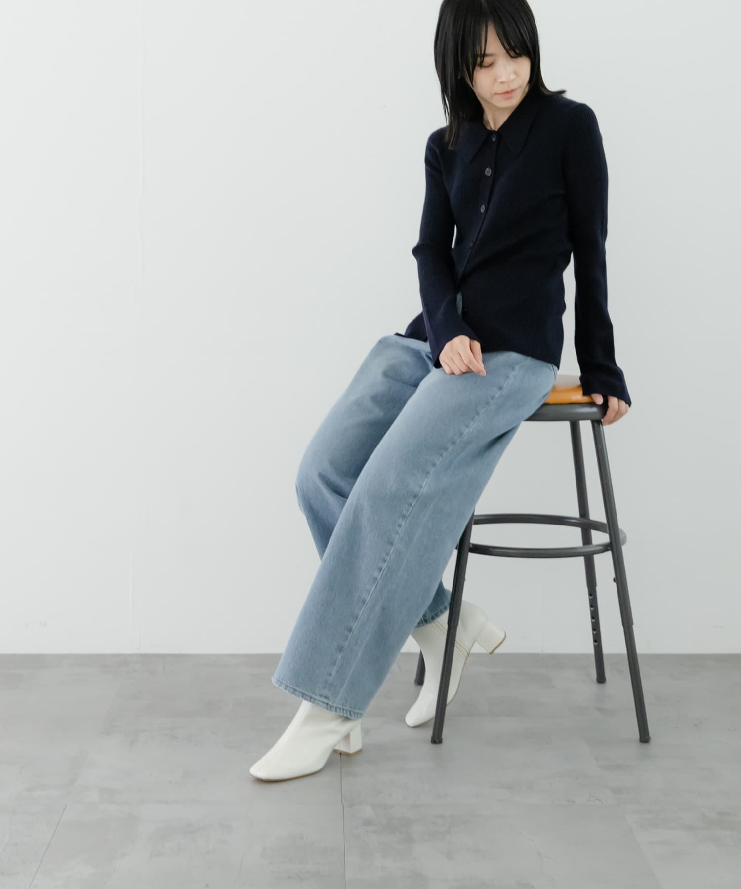 『MADE IN JAPAN』スクエアトゥブーツ IVORY 36