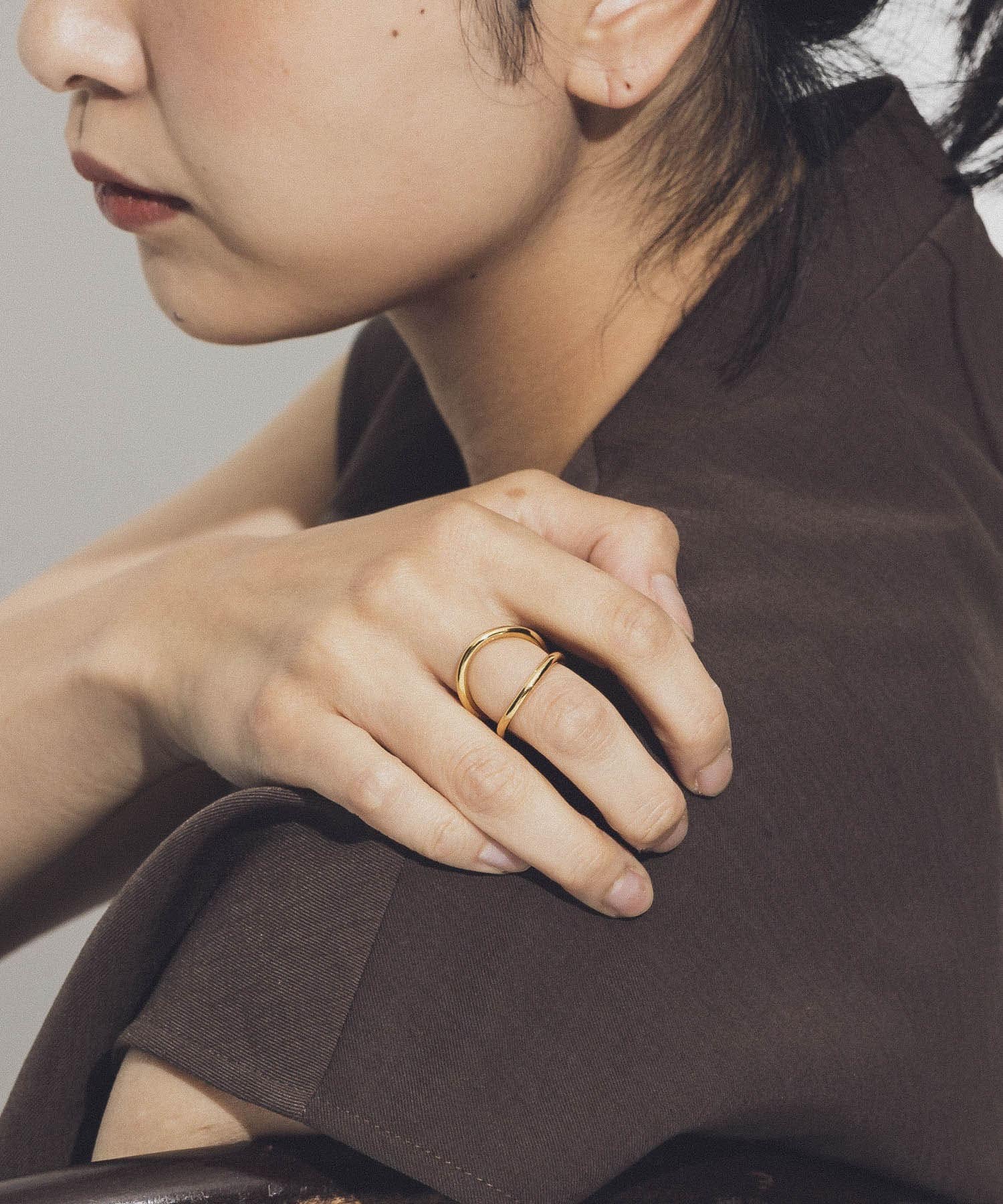 decor　Double ring GOLD -