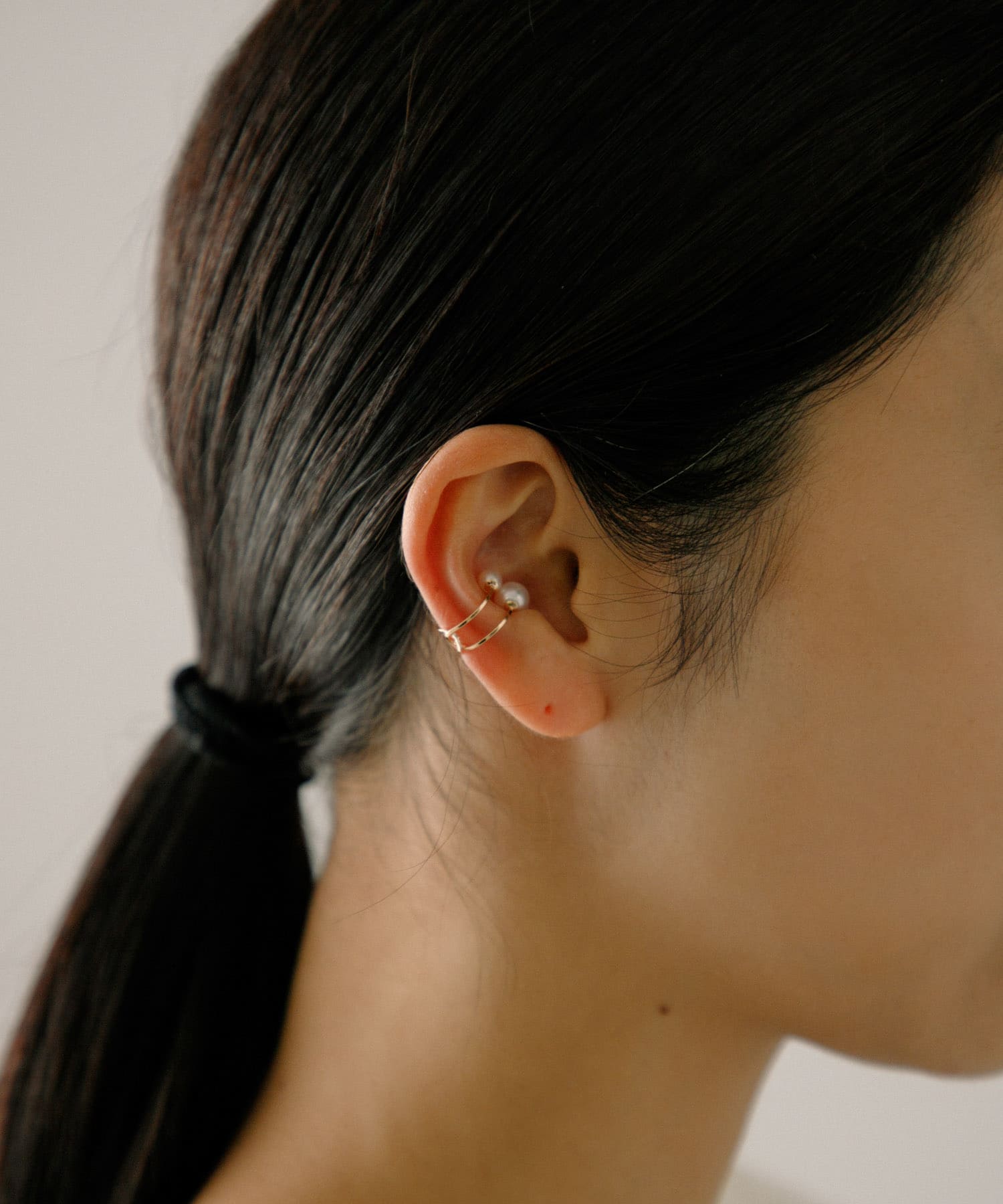 ff by decor urban research　ダブルパールイヤカフ 10KYG -