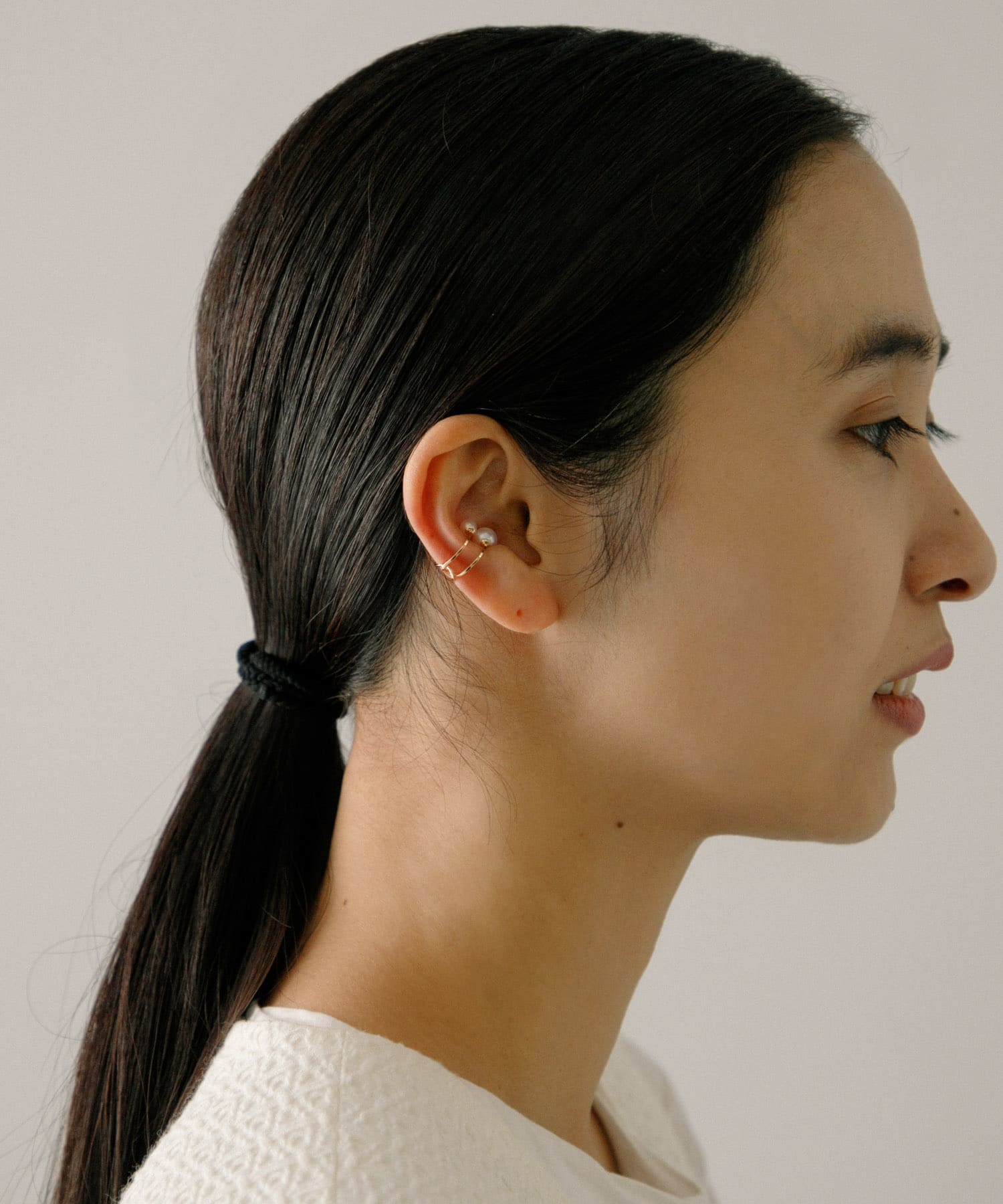 ff by decor urban research　ダブルパールイヤカフ 10KYG -