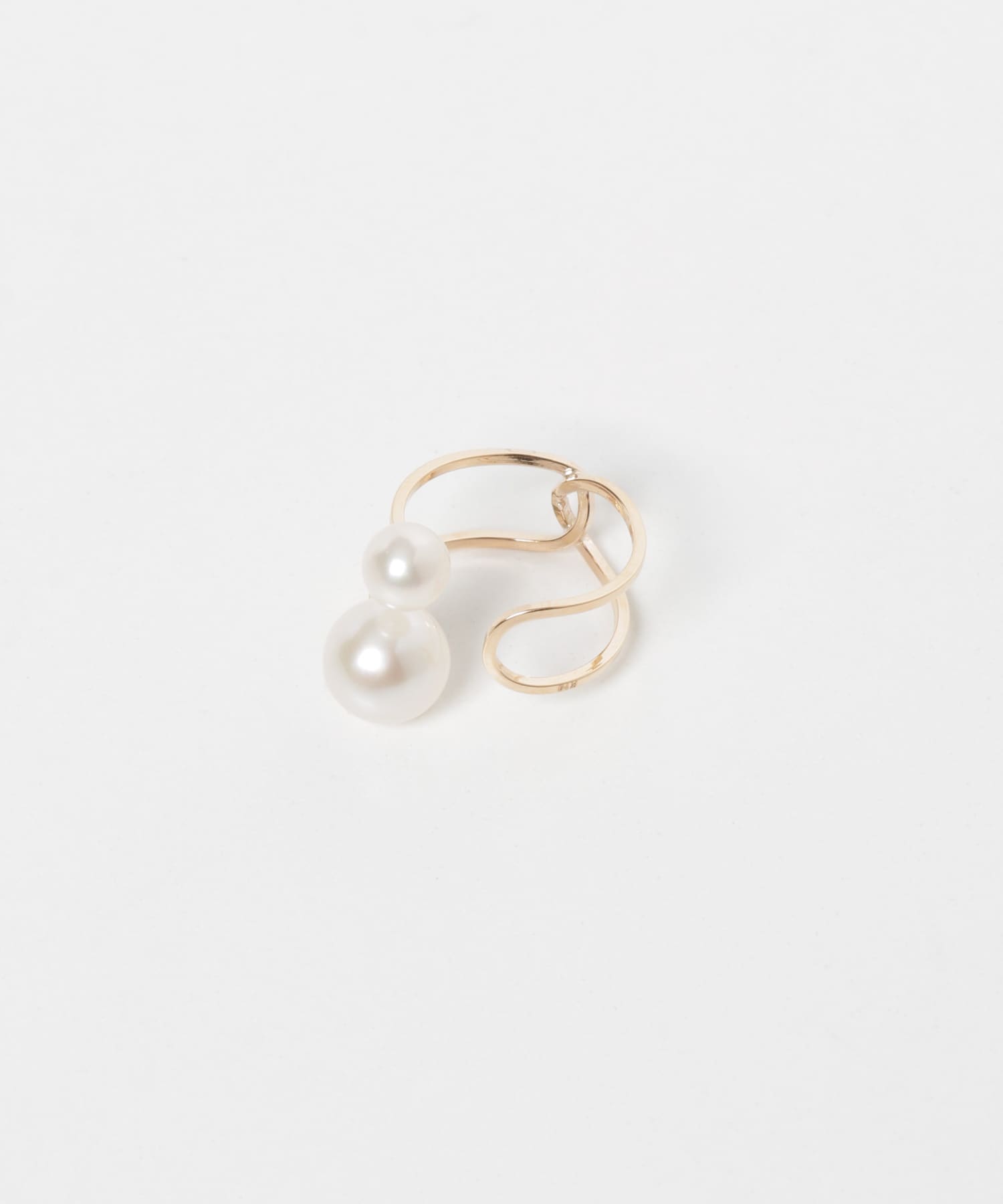 ff by decor urban research　ダブルパールイヤカフ 10KYG -