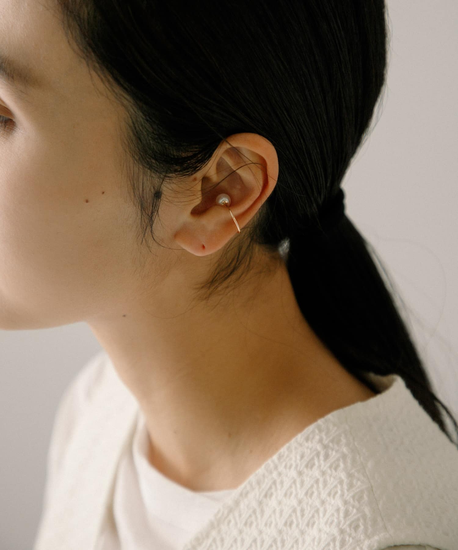 ff by decor urban research　2WAYパールイヤカフ 10KYG -