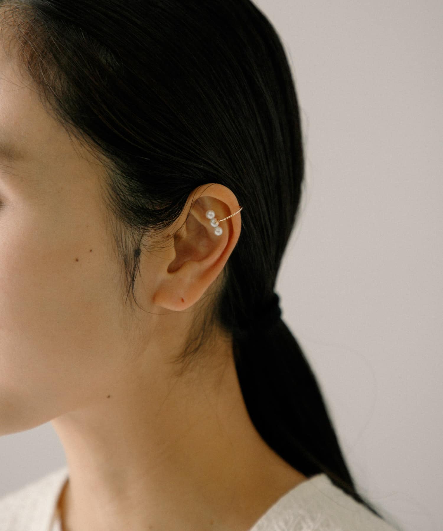 ff by decor urban research　2WAYパールイヤカフ 10KYG -