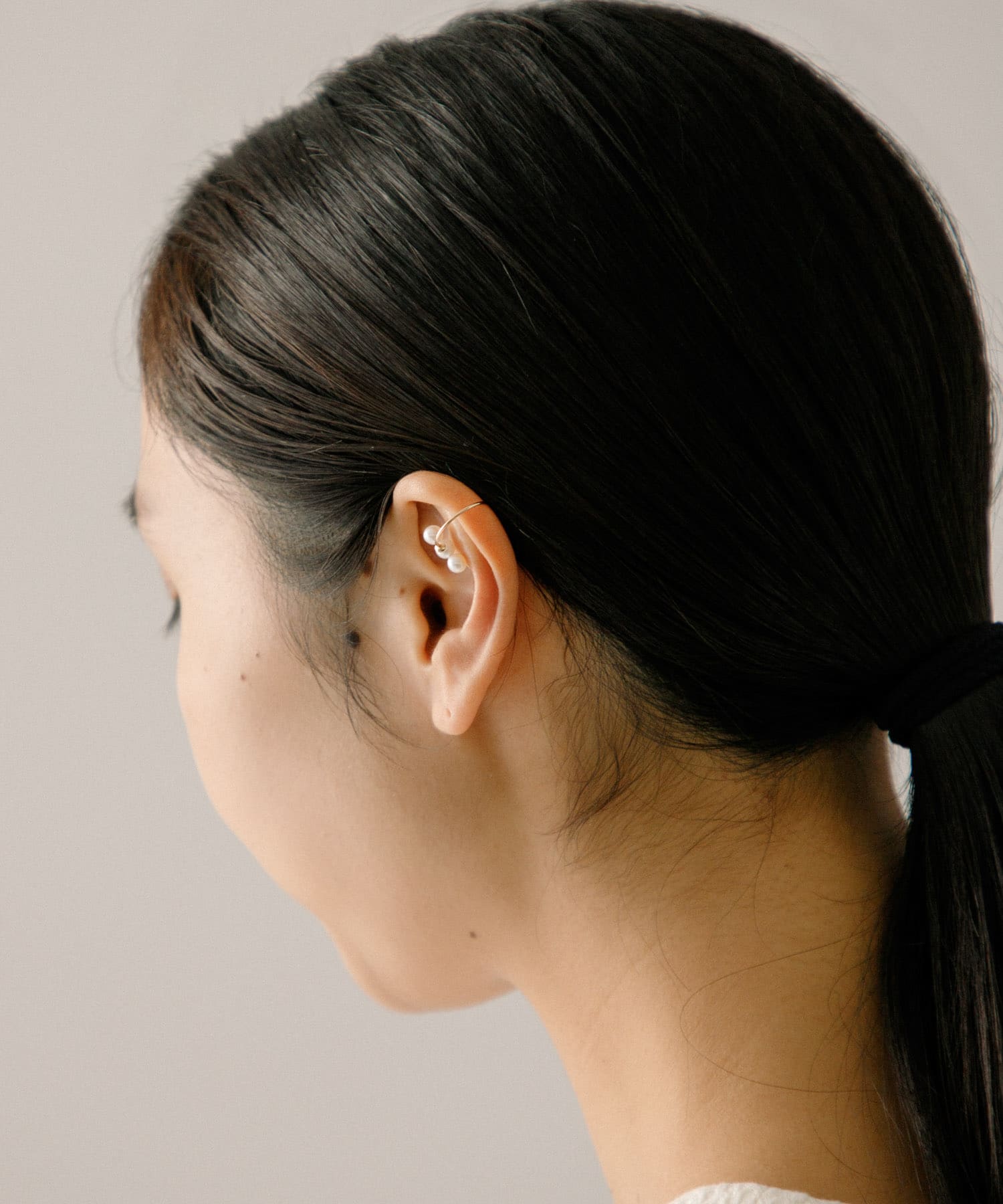 ff by decor urban research　2WAYパールイヤカフ 10KYG -