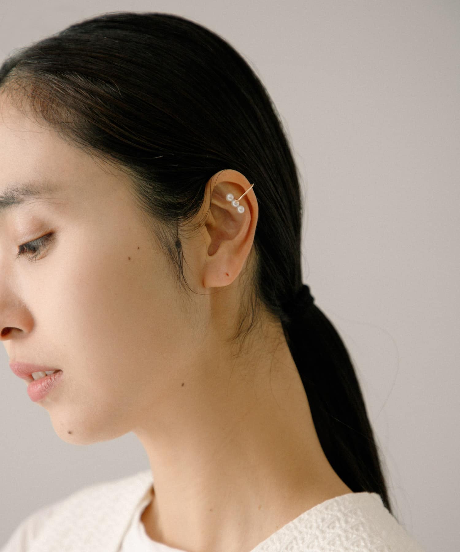 ff by decor urban research　2WAYパールイヤカフ 10KYG -