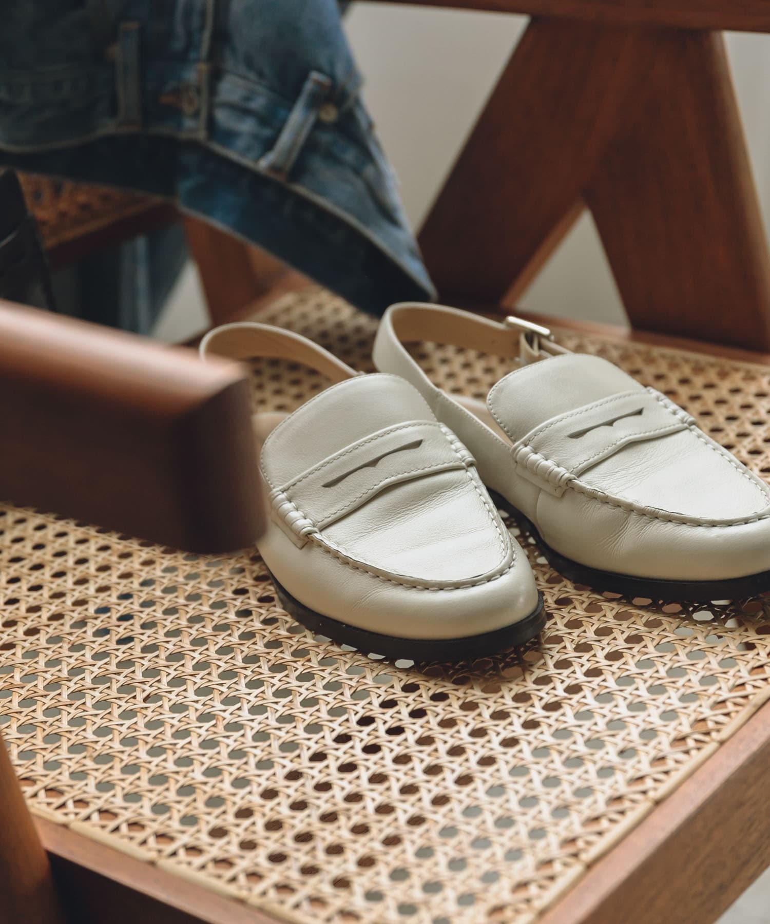 バックストラップローファー WHITE 36