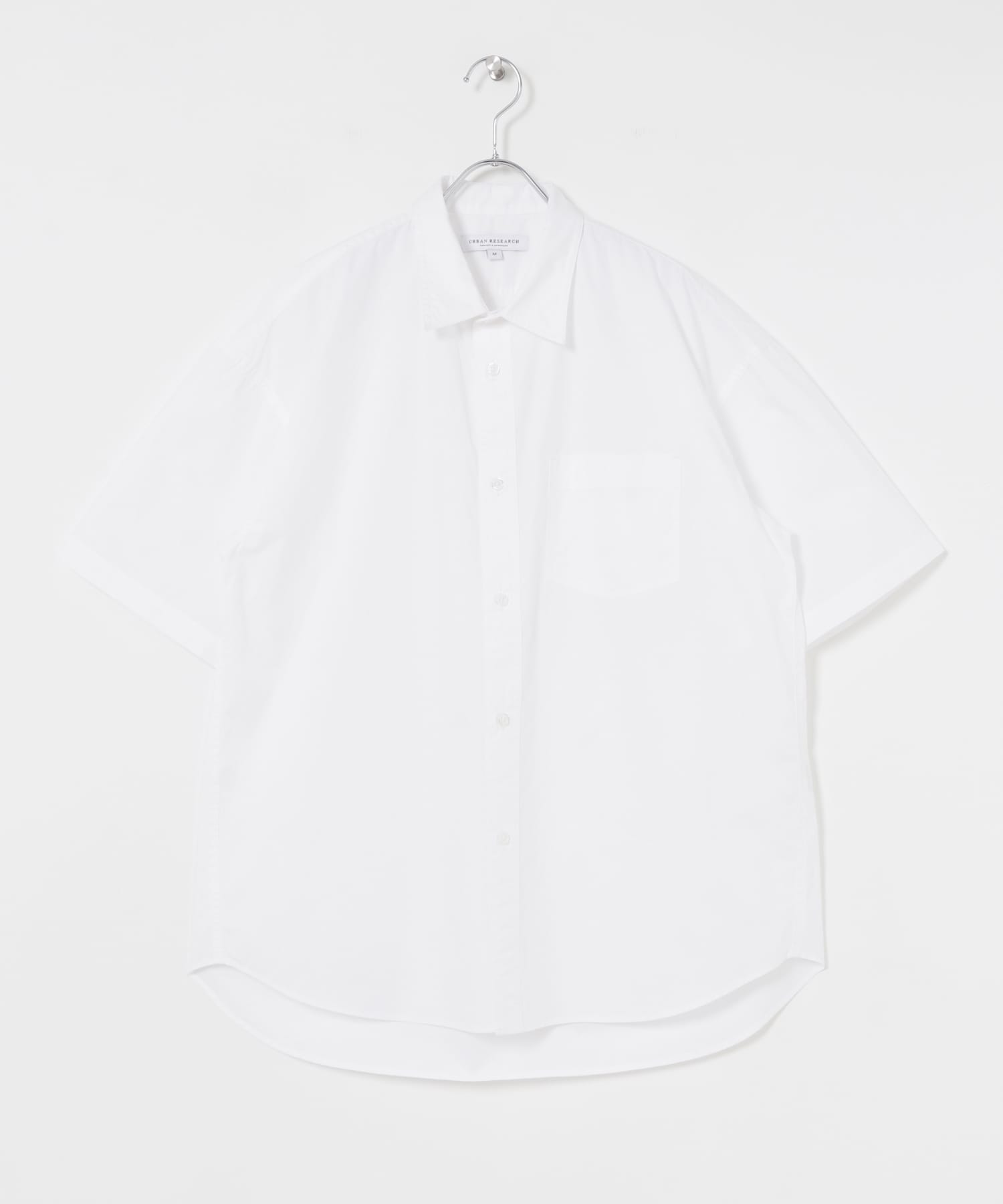高密度コットンショートスリーブシャツ WHITE M