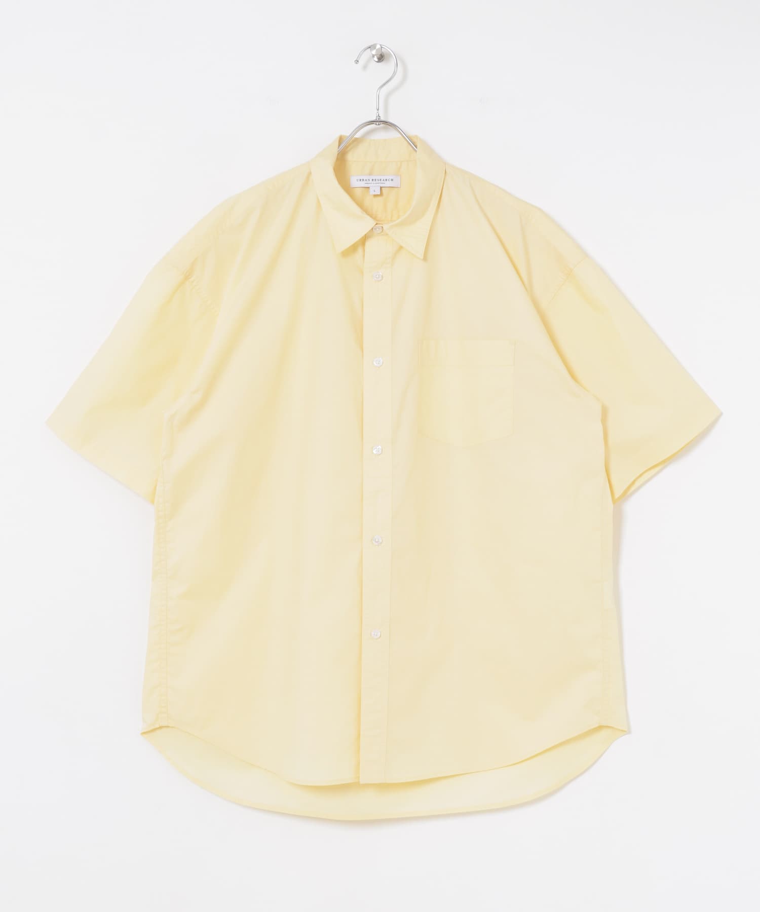 高密度コットンショートスリーブシャツ YELLOW M