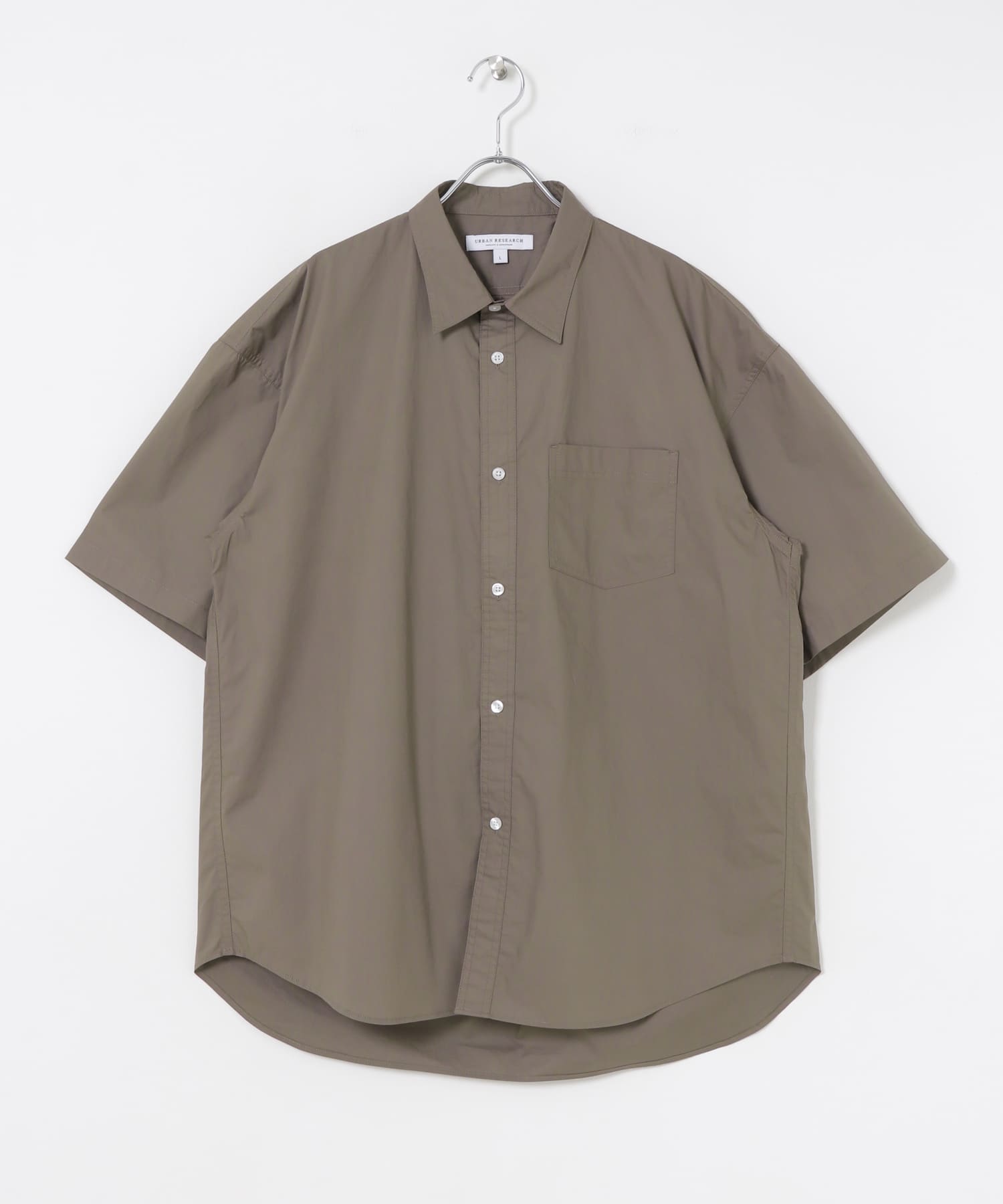高密度コットンショートスリーブシャツ GRAY M