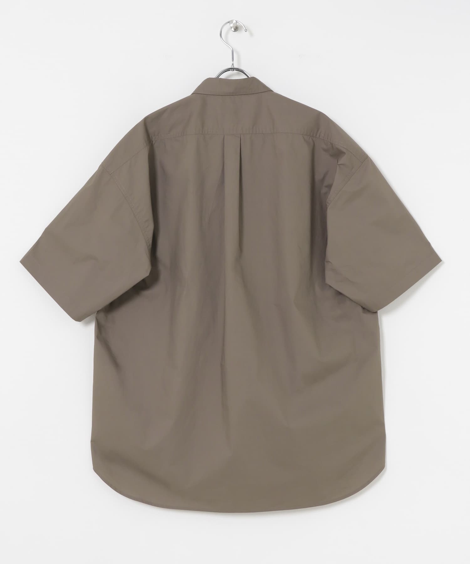 高密度コットンショートスリーブシャツ GRAY M