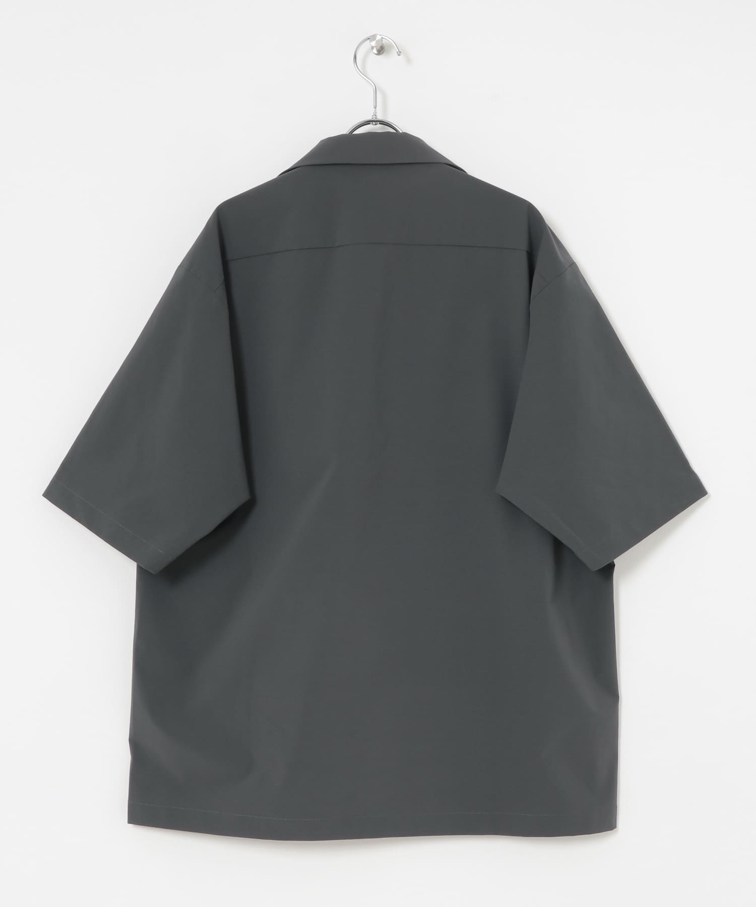 『撥水』SOLOTEX STRETCH SHORT-SLEEVE SHIRTS CHARCOAL M