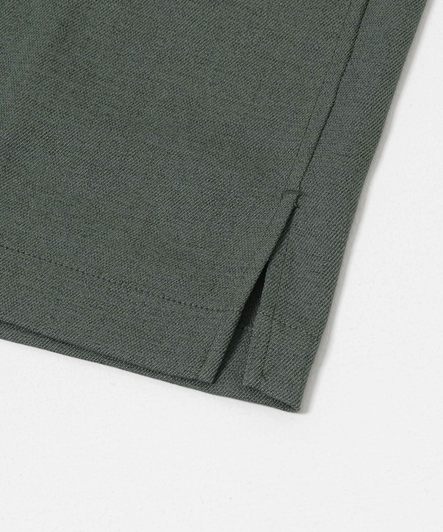『UR TECH DRYLUXE』リネンライクショートスリーブシャツ KHAKI M