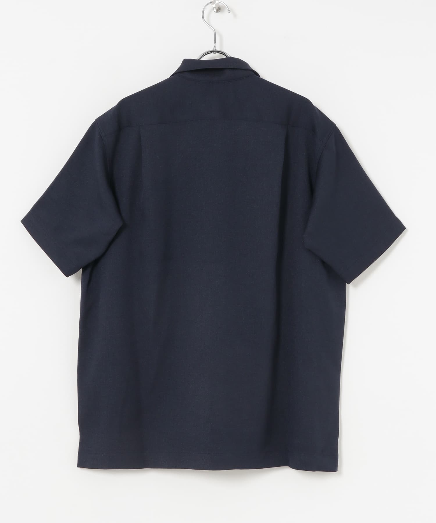 『UR TECH DRYLUXE』リネンライクショートスリーブシャツ NAVY M