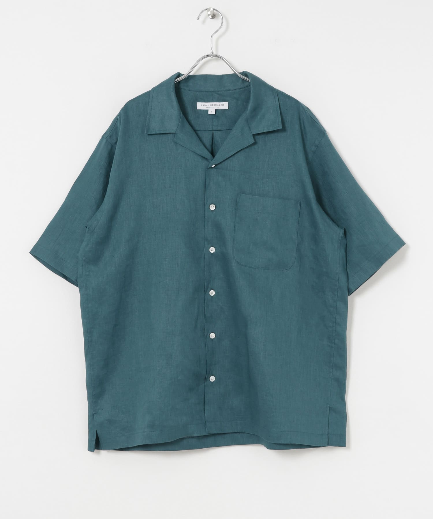LinenOpenCollorShirts ASH/BLUE S