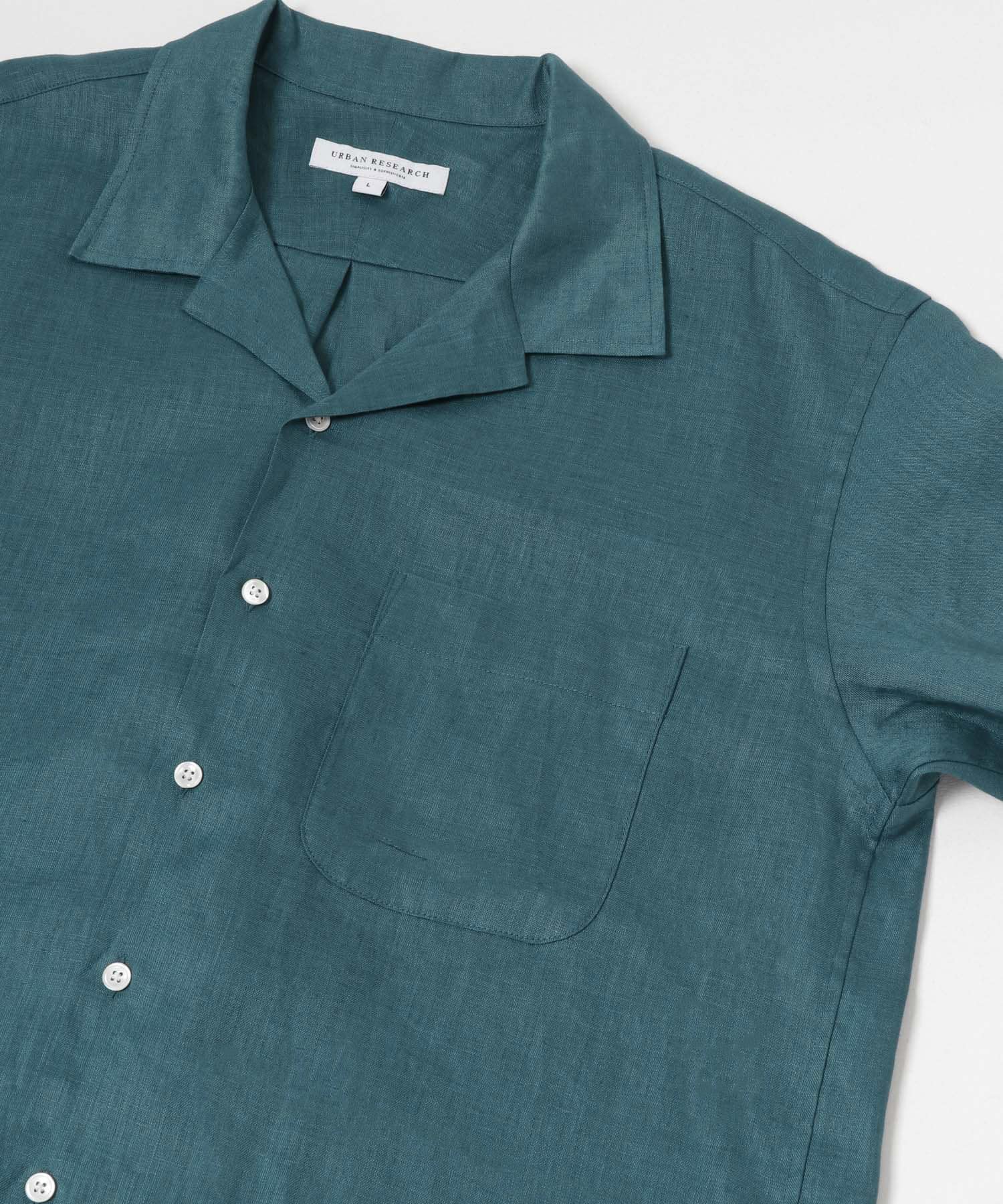 LinenOpenCollorShirts ASH/BLUE S