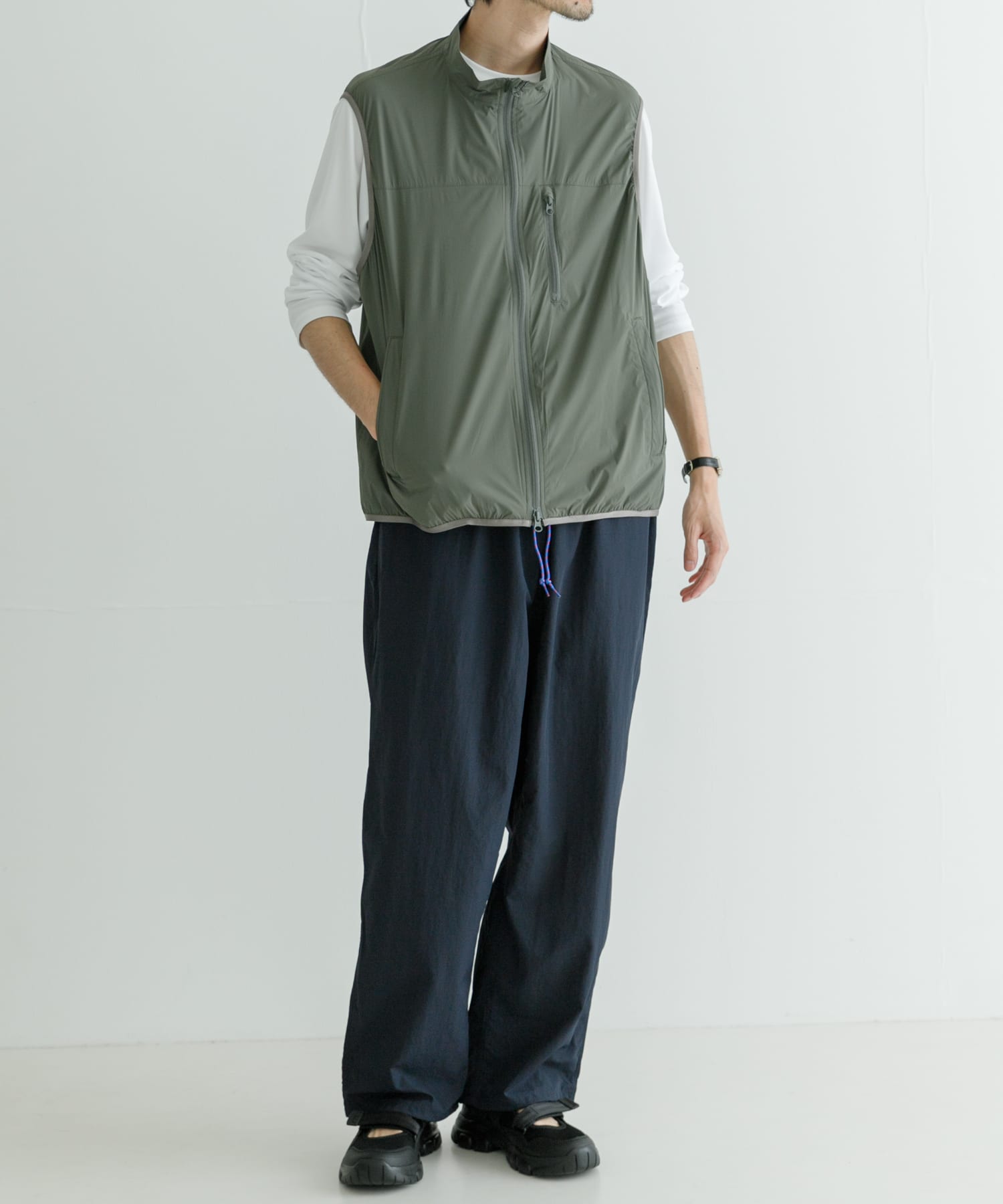 撥水』カルバックパッカブルベスト(M KHAKI): トップス｜URBAN