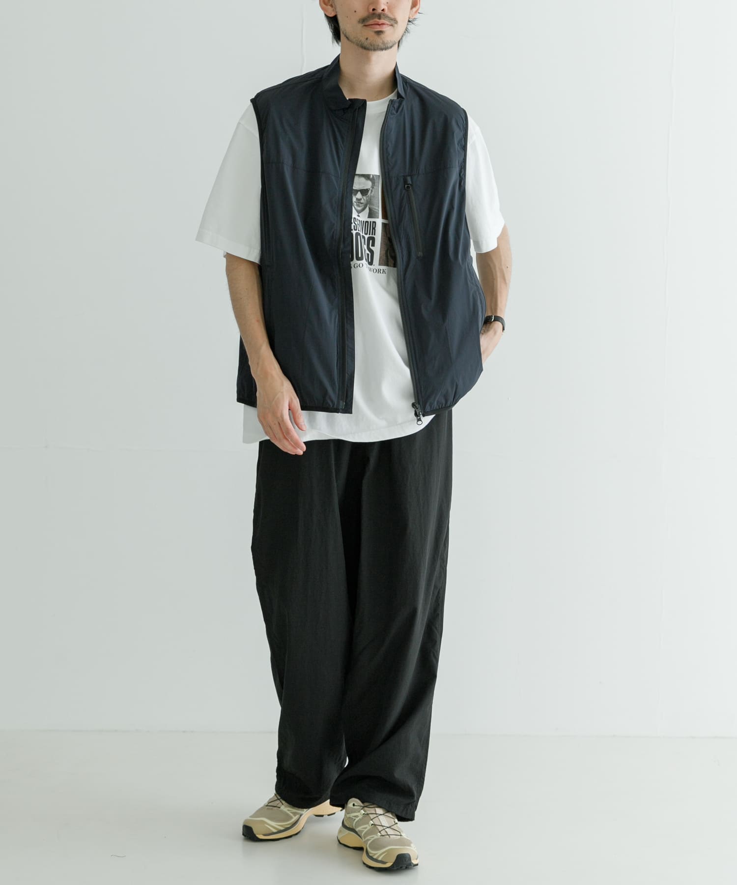 撥水』カルバックパッカブルベスト(M KHAKI): トップス｜URBAN