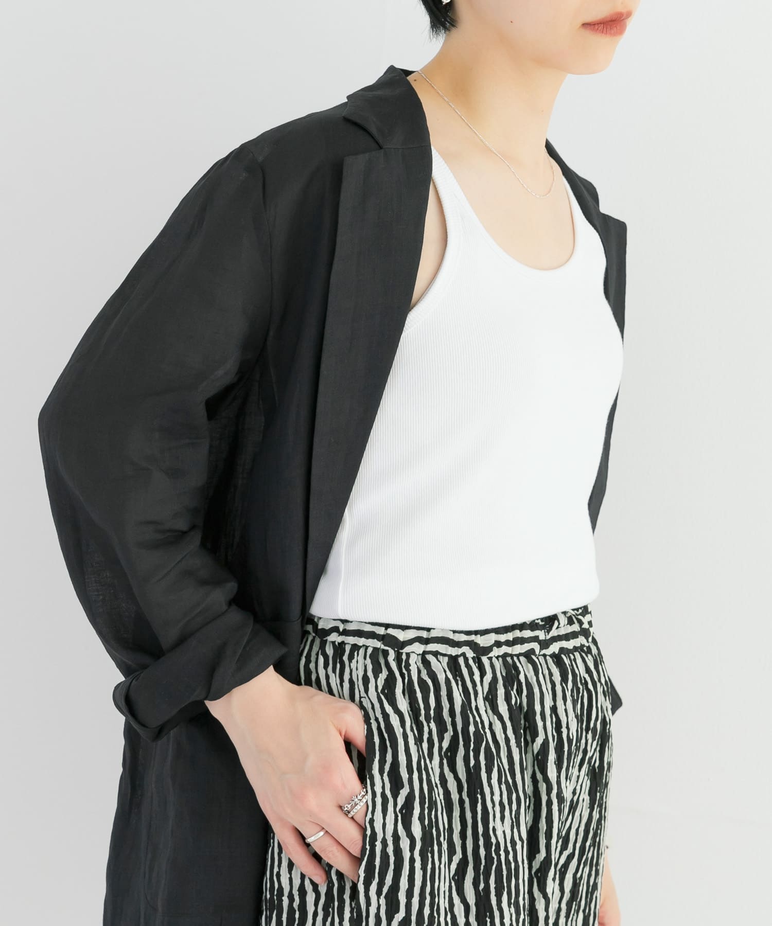 『MADE IN JAPAN』リブタンクトップ