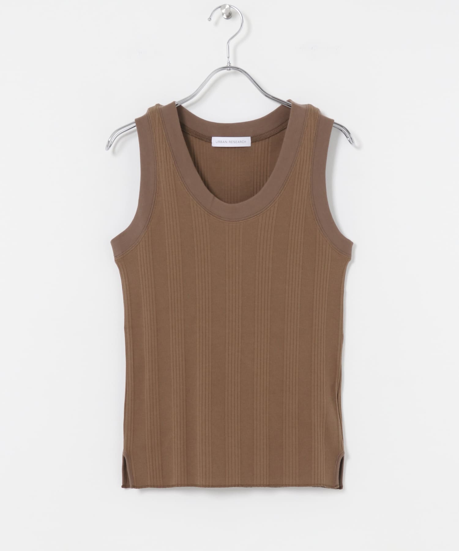 『MADE IN JAPAN』Uネックリブタンクトップ BROWN FREE
