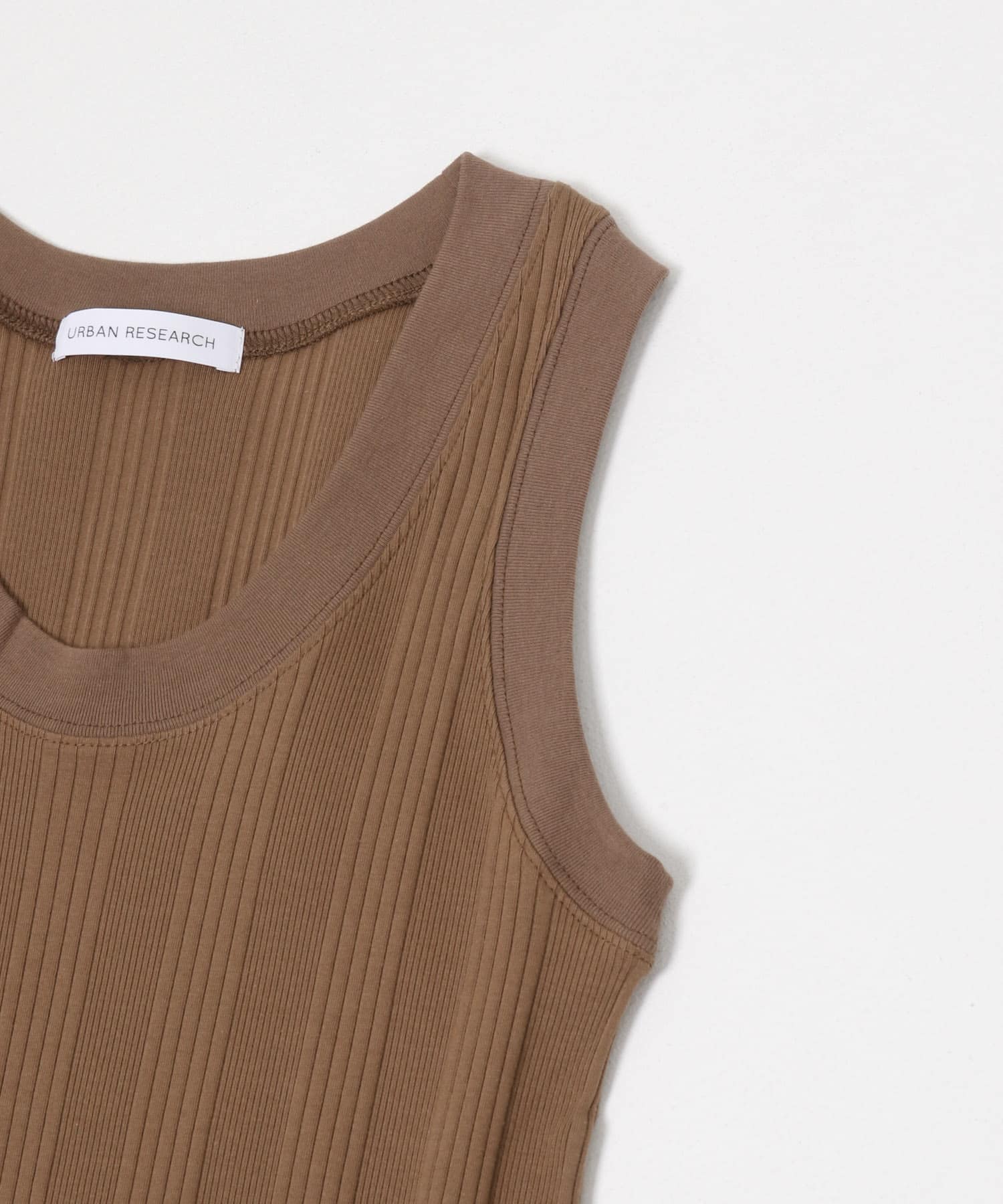 『MADE IN JAPAN』Uネックリブタンクトップ BROWN FREE