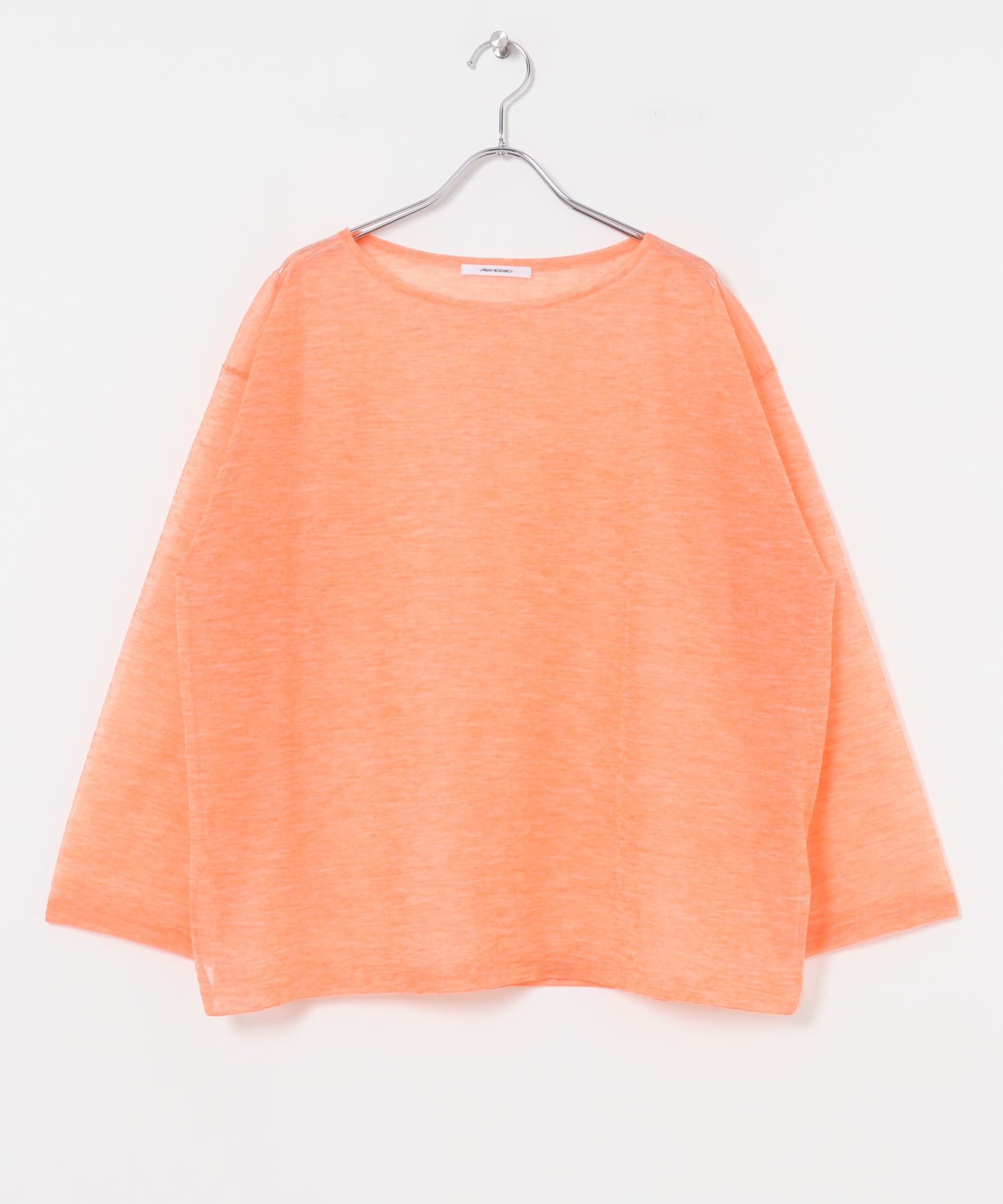 ボートネックシアーニット ORANGE FREE