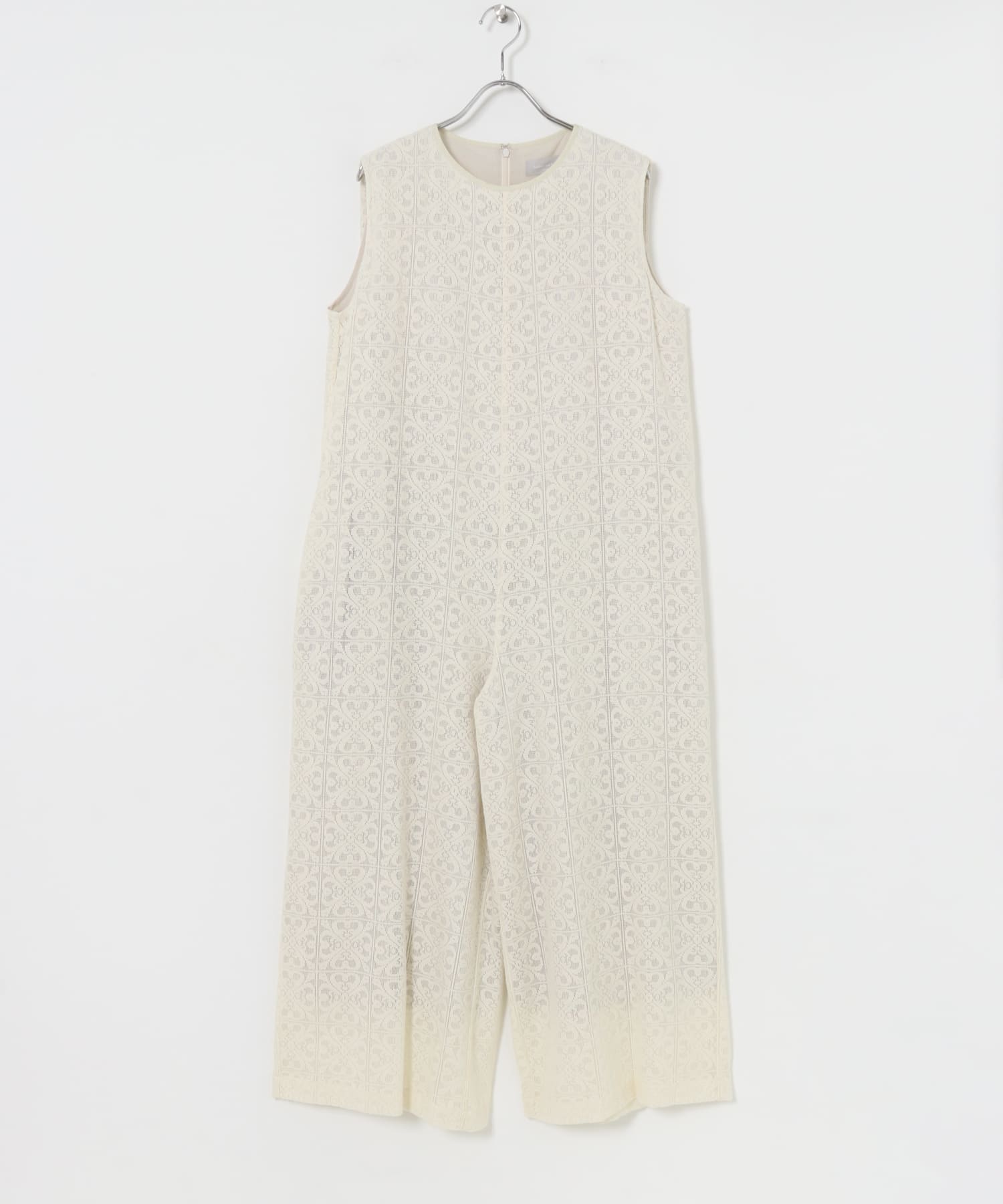 ササキチホ　オールインワン　生成り ササキチホ】アンティークリネン シンプルテーパードパンツ（生成り）