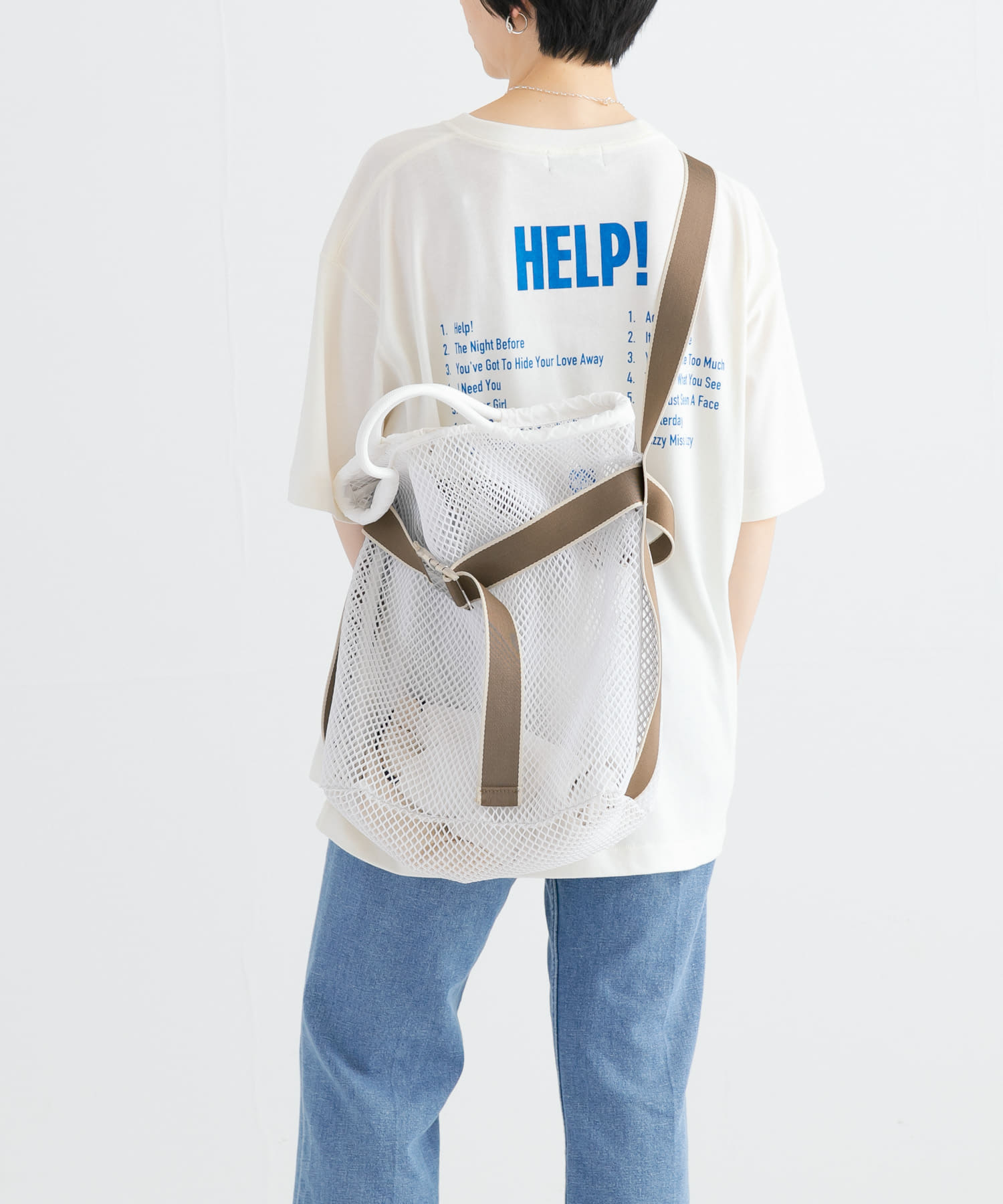 メッシュベルトトートバッグ WHITE -