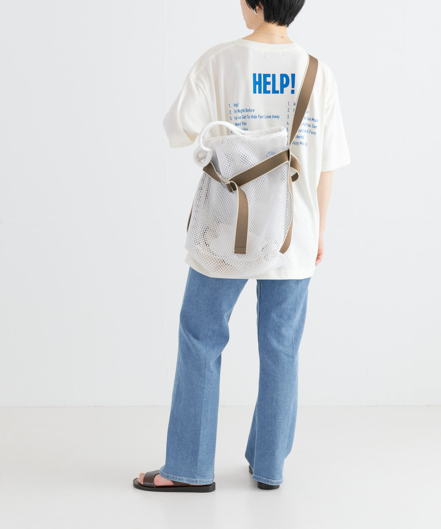 メッシュベルトトートバッグ WHITE -