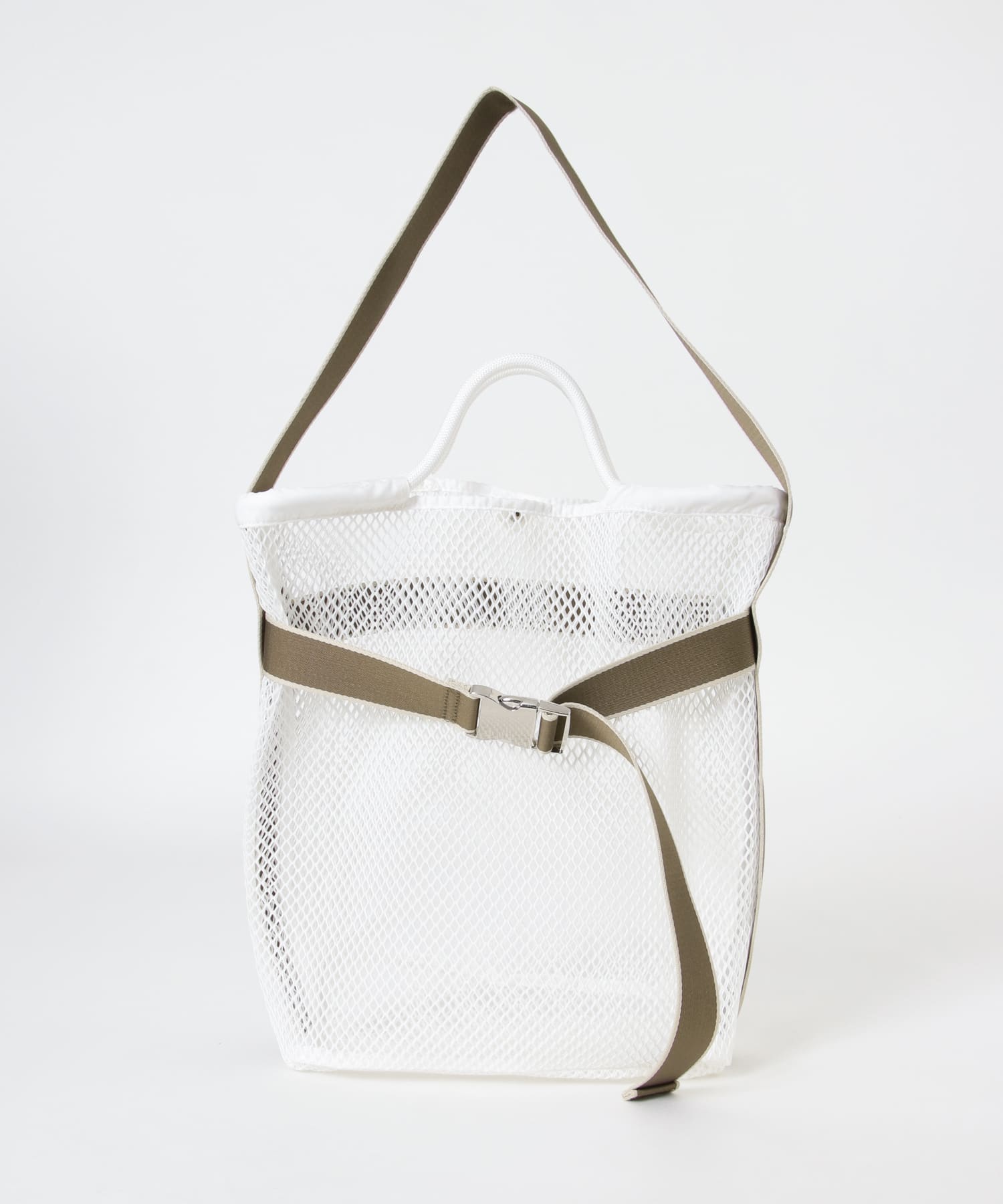 メッシュベルトトートバッグ WHITE -