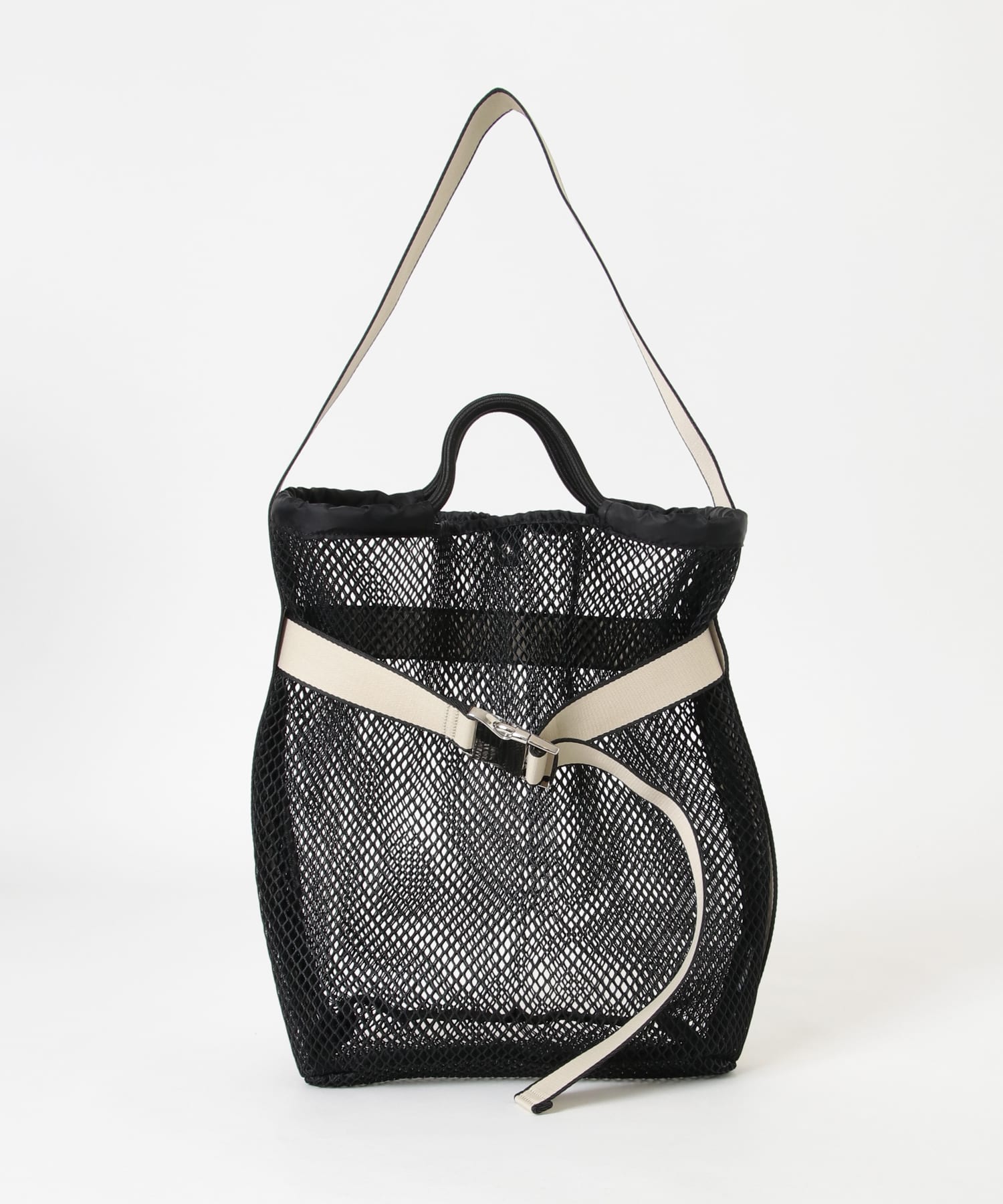 メッシュベルトトートバッグ BLACK -