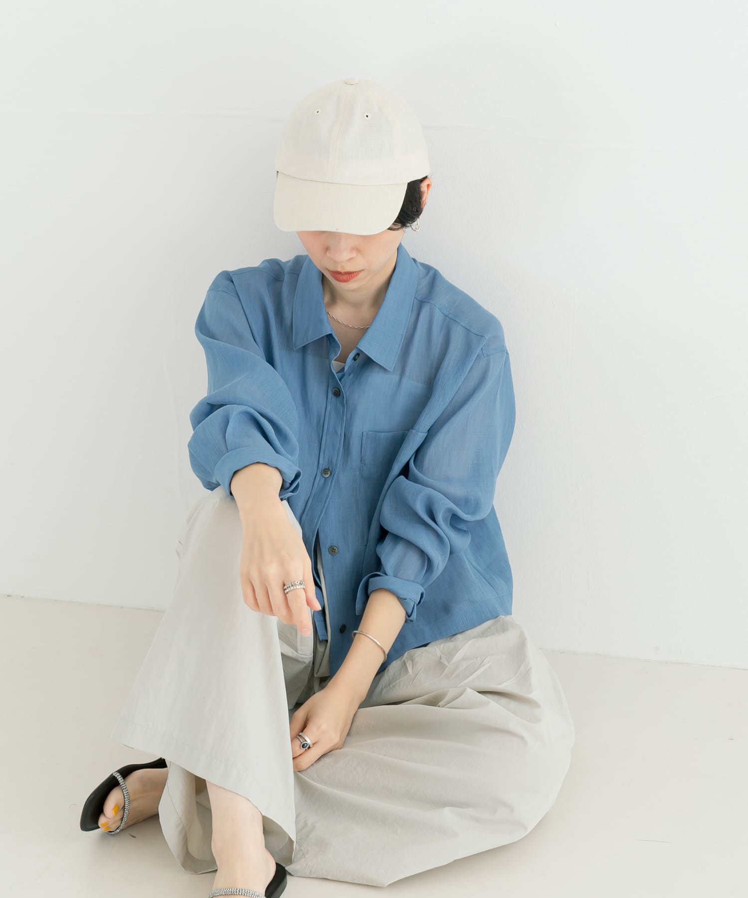リネンCAP WHITE FREE